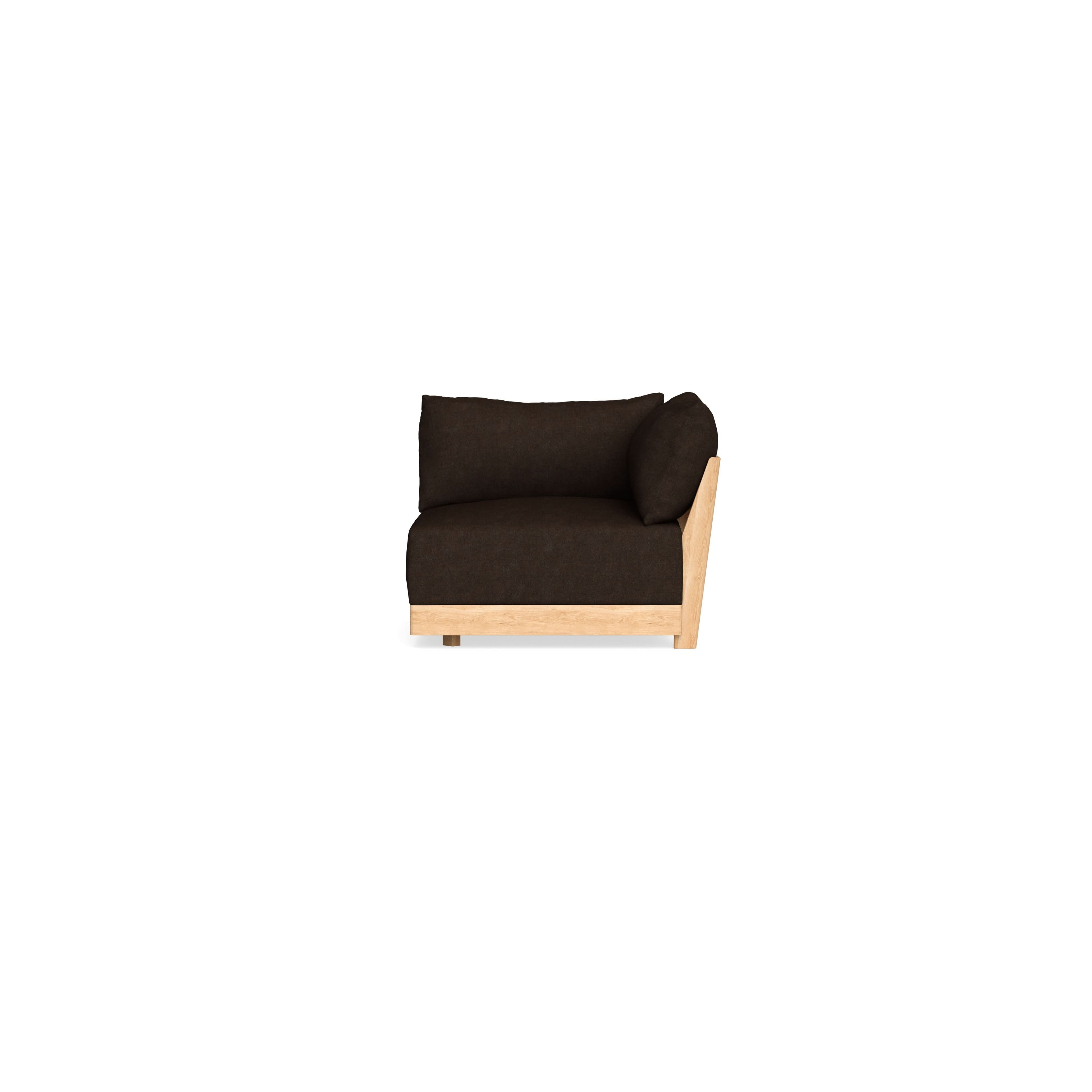 Modular Bondi Latte Corner Chair in Espresso | Memory Foam Blend