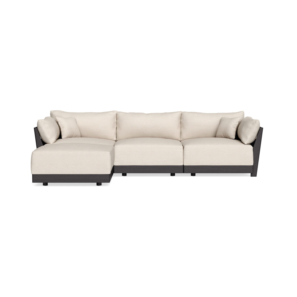 Modular Bondi Black 3-Seater Sectional in Seashell | Classic Blend