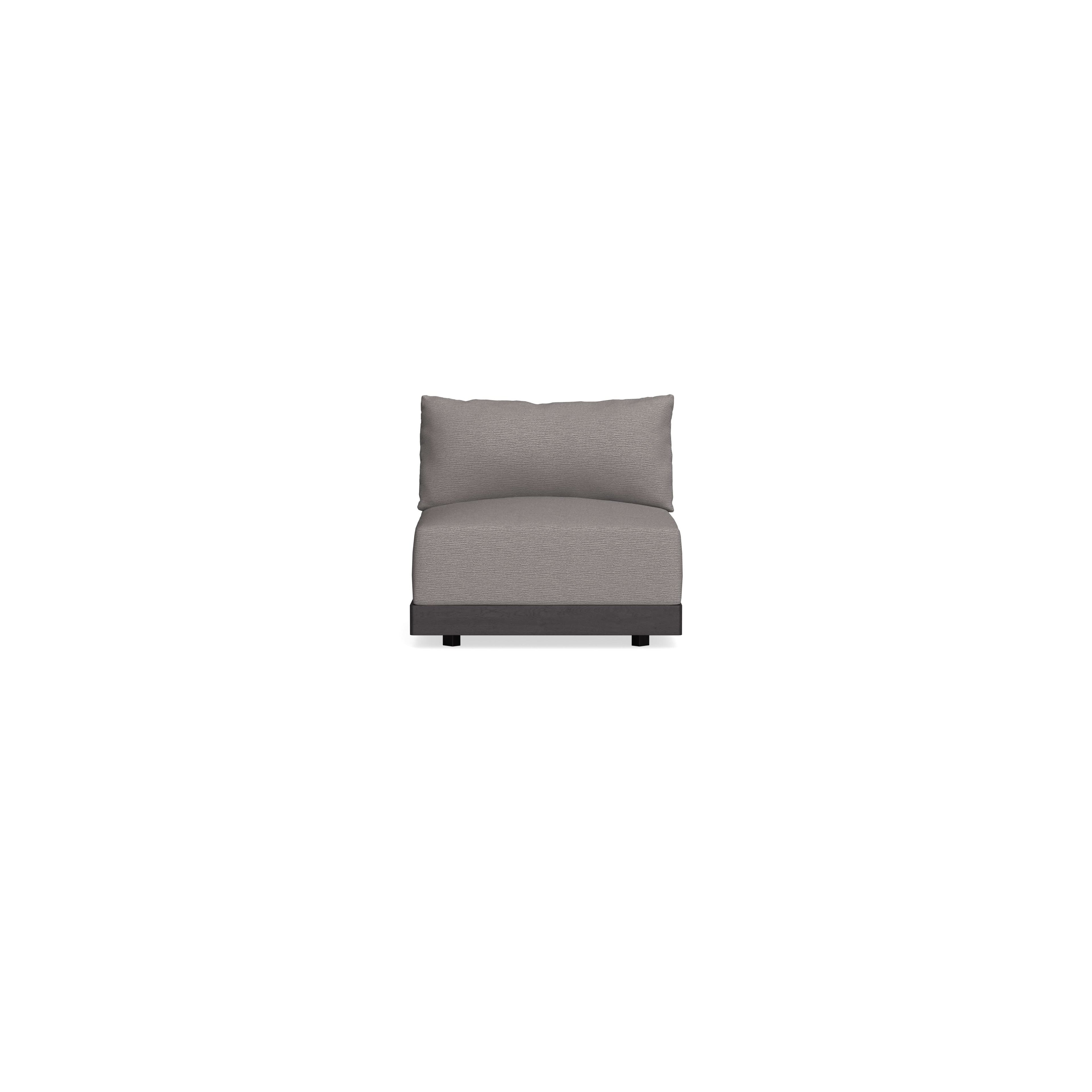 Modular Bondi Black Armless Chair in Cement | Classic Blend