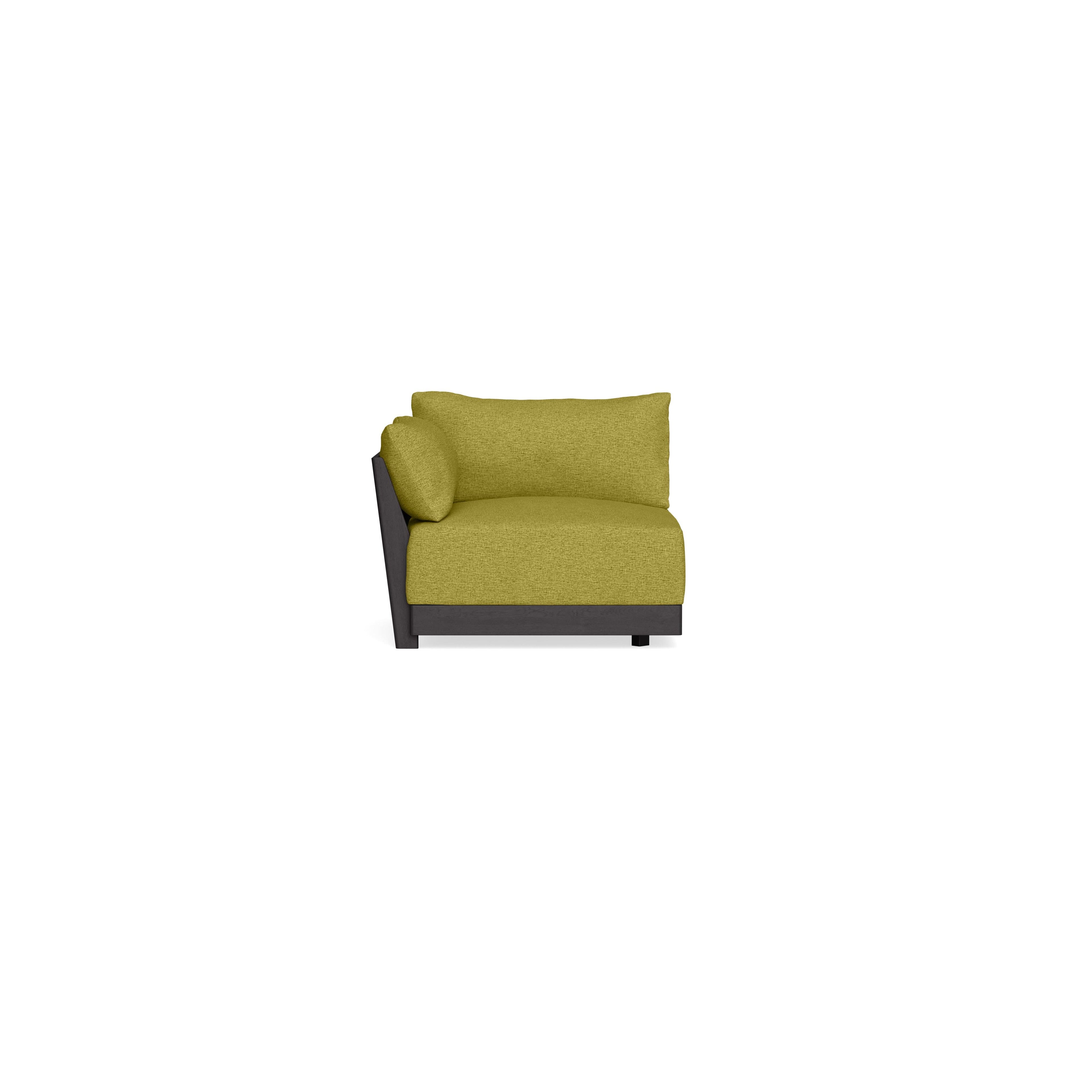 Modular Bondi Black End Chair in Avocado | Memory Foam Blend