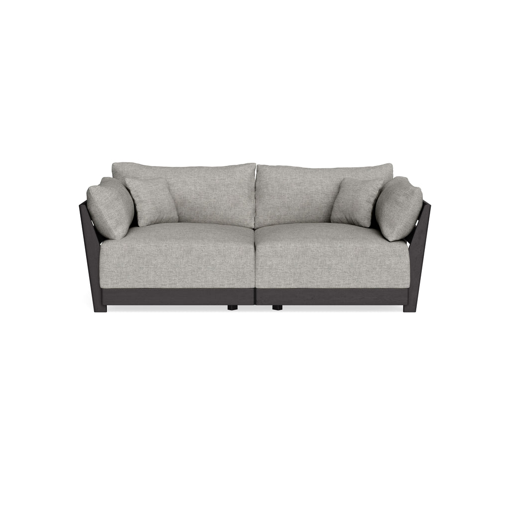 Modular Bondi Black 2-Seater Sofa in Fog | Classic Blend