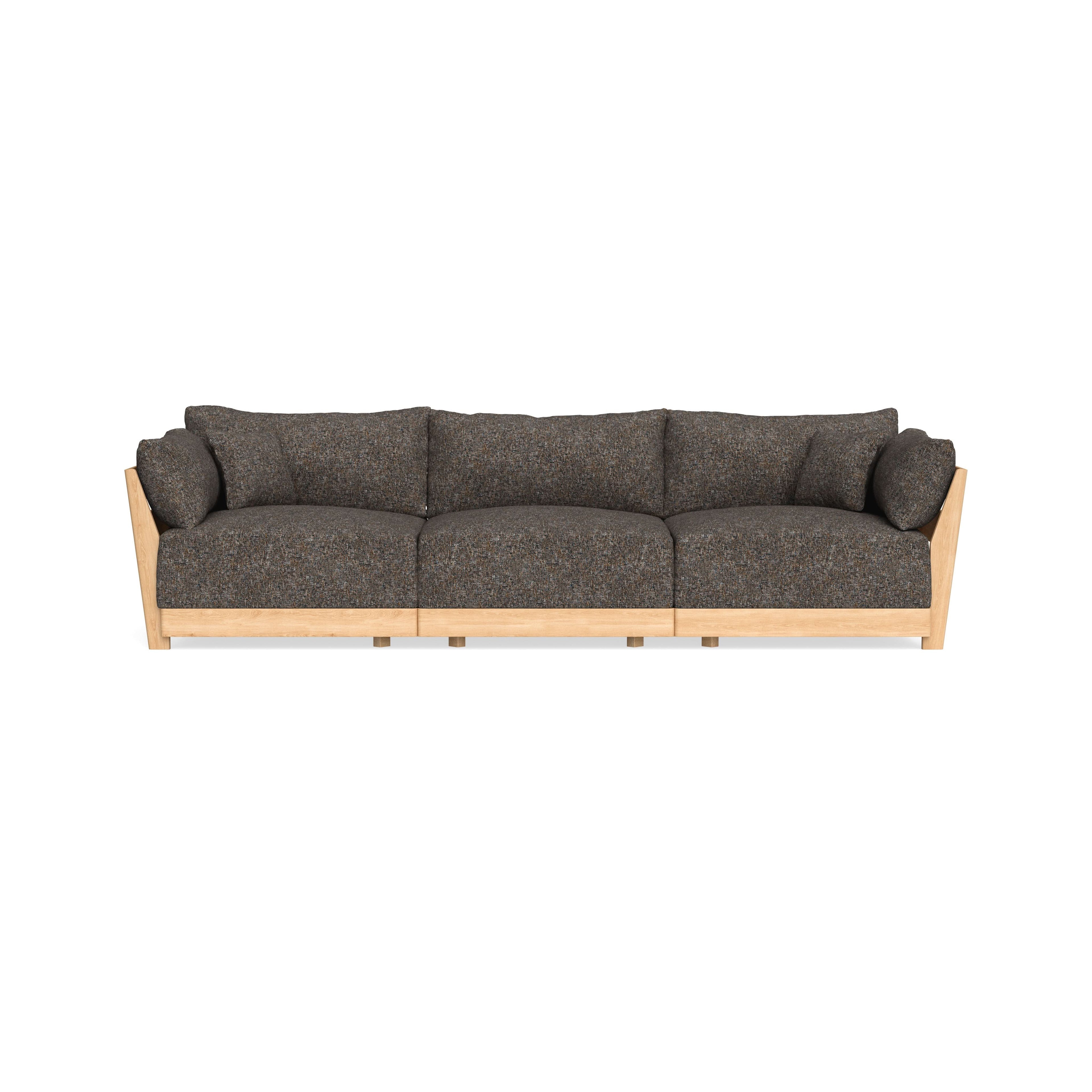 Modular Bondi Latte 3-Seater Sofa in Eclipse | Memory Foam Blend