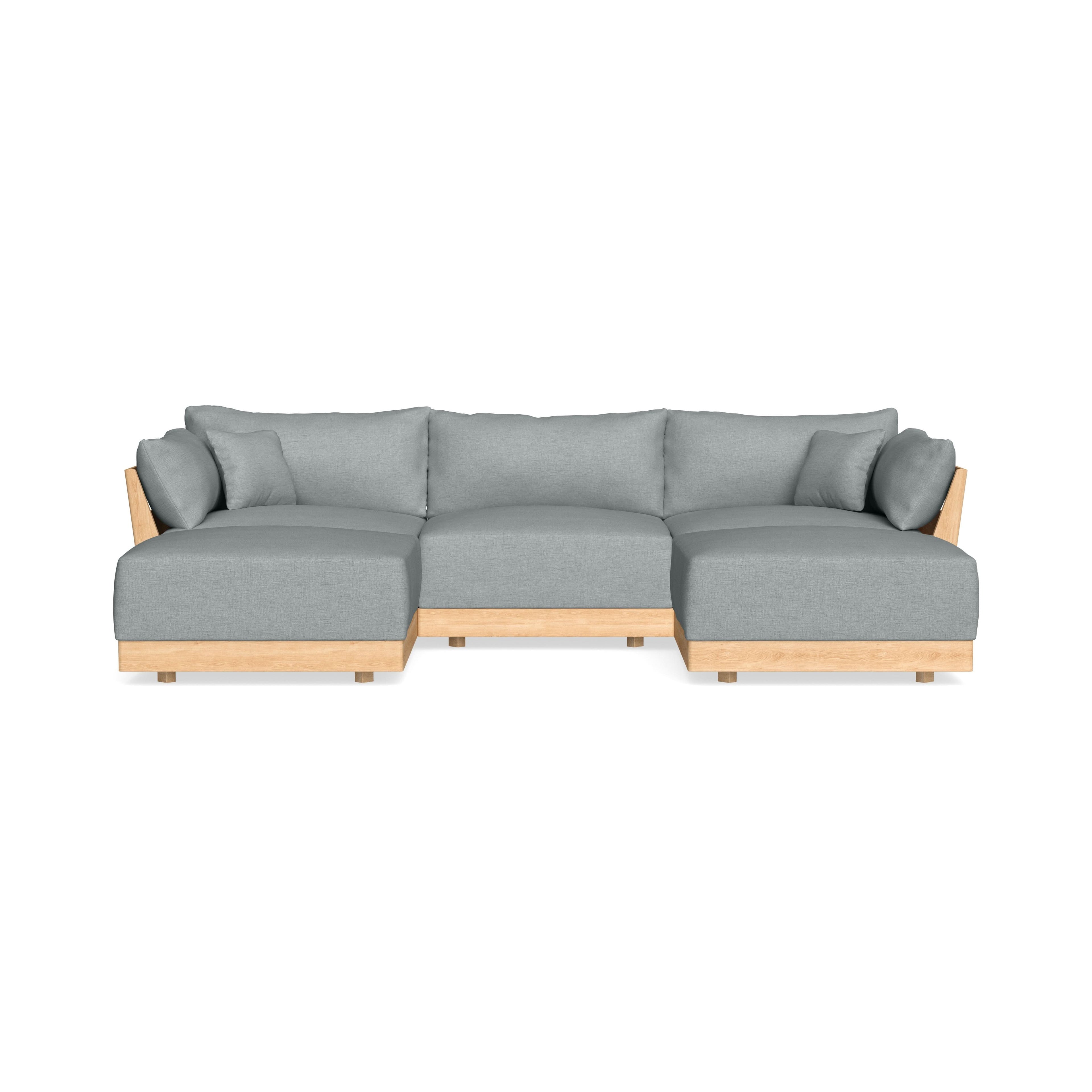 Slipcover Only - Modular Bondi 3-Seater U-Sectional in Light Steel