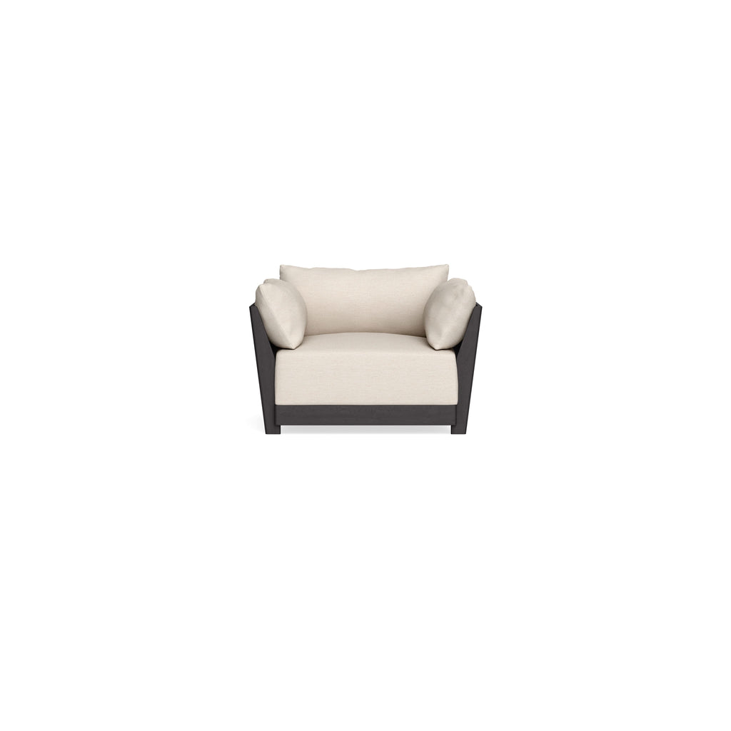 Modular Bondi Black Armchair in Seashell | Classic Blend