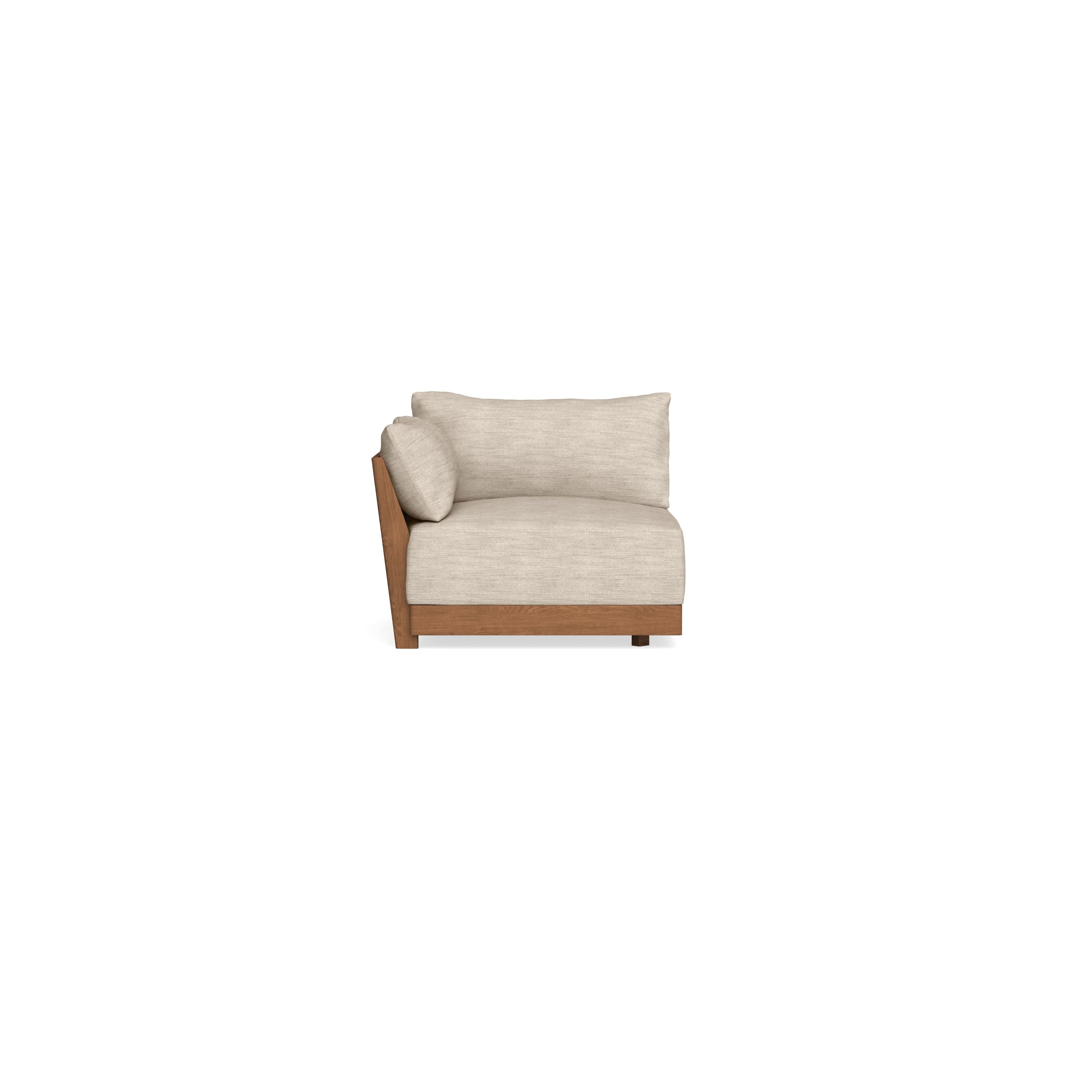 Modular Bondi Espresso End Chair in Wheat | Memory Foam Blend