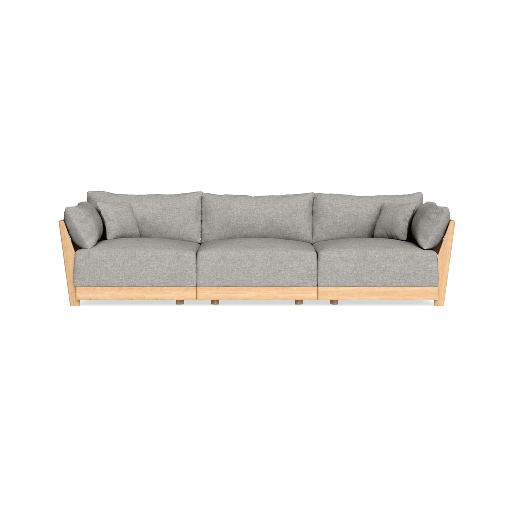 Modular Bondi Latte 3-Seater Sofa in Fog | Memory Foam Blend