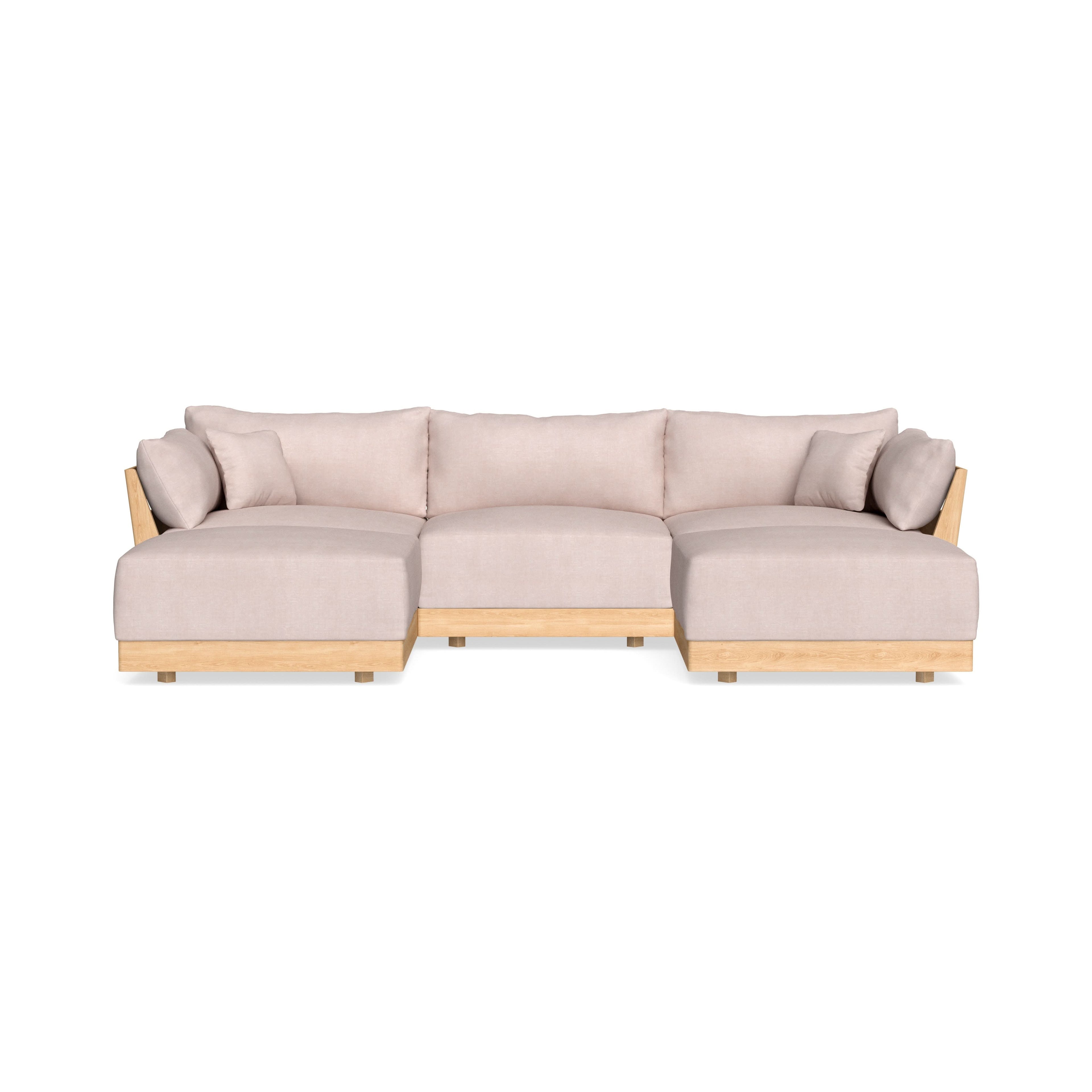 Slipcover Only - Modular Bondi 3-Seater U-Sectional in Blush