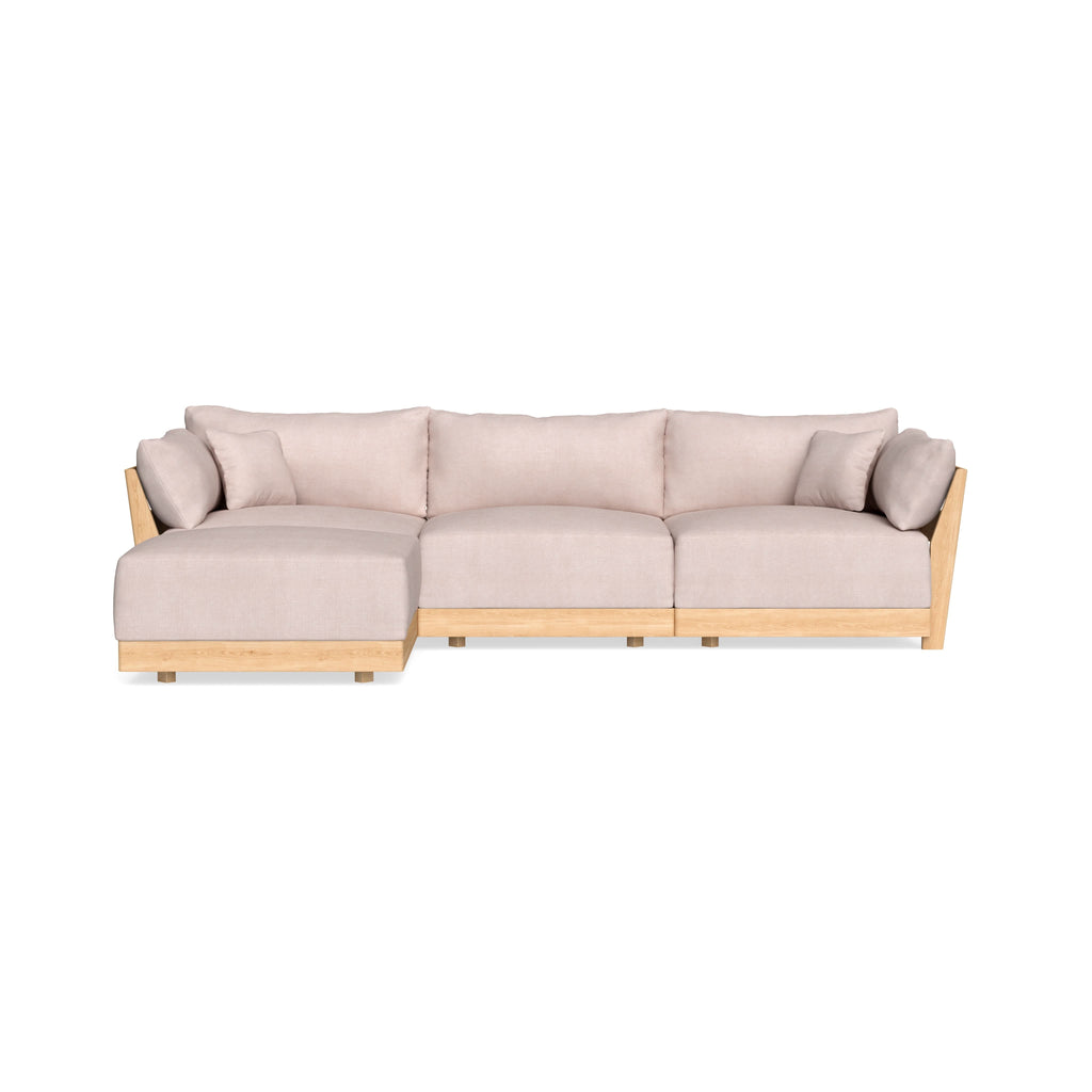 Modular Bondi Latte 3-Seater Sectional in Blush | Classic Blend