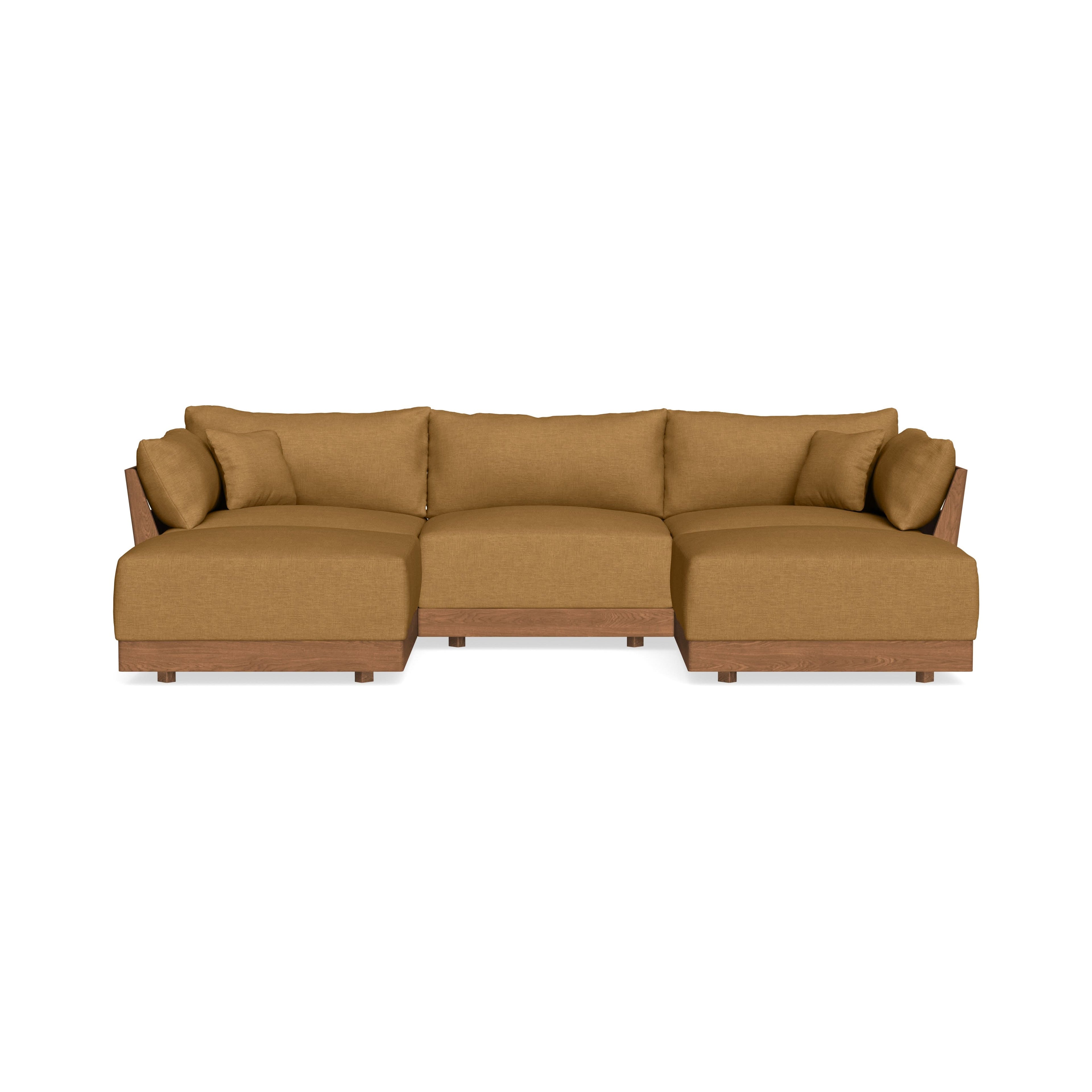 Modular Bondi Espresso 3-Seater U-Sectional in Dijon | Classic Blend