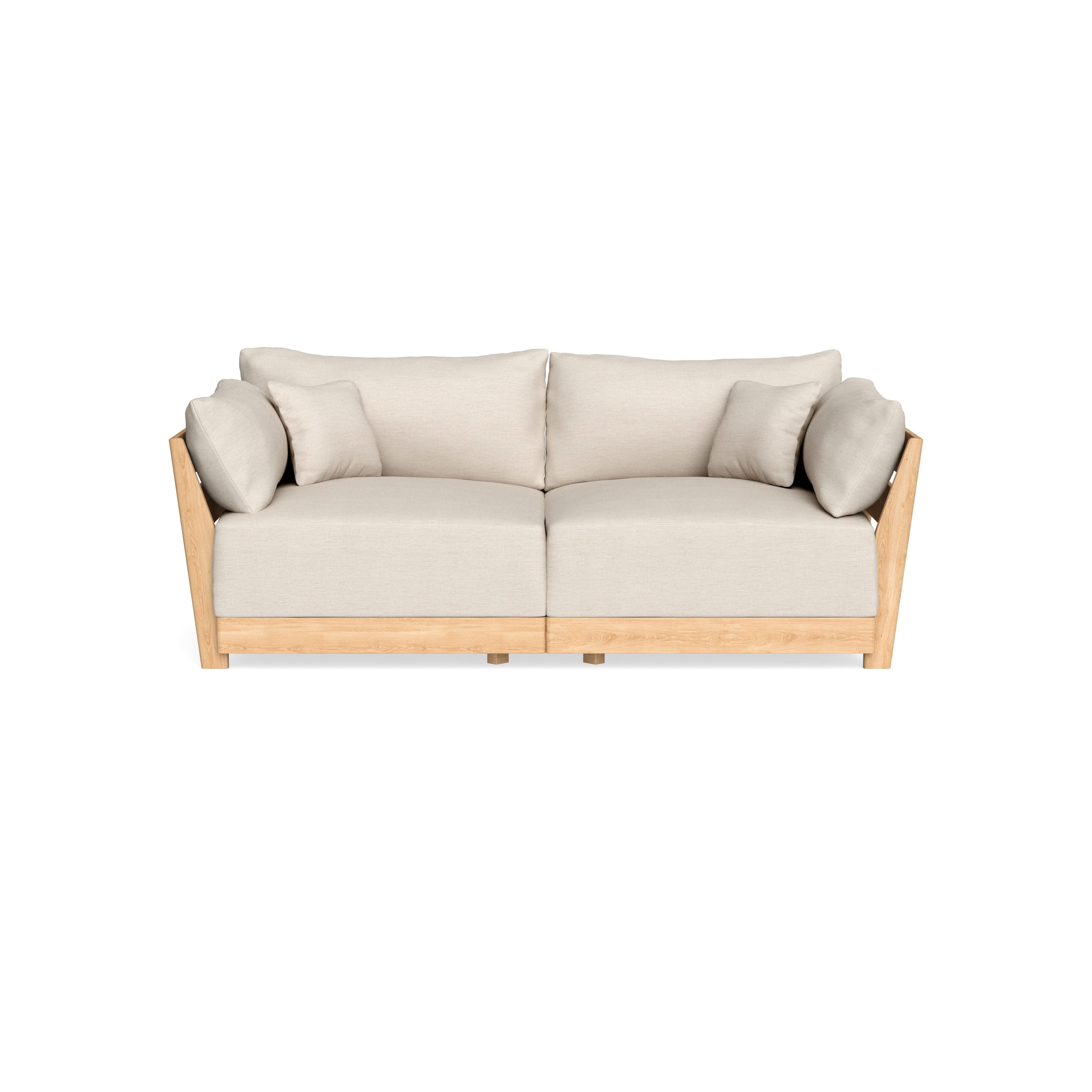 Modular Bondi Latte 2-Seater Sofa in Seashell | Memory Foam Blend