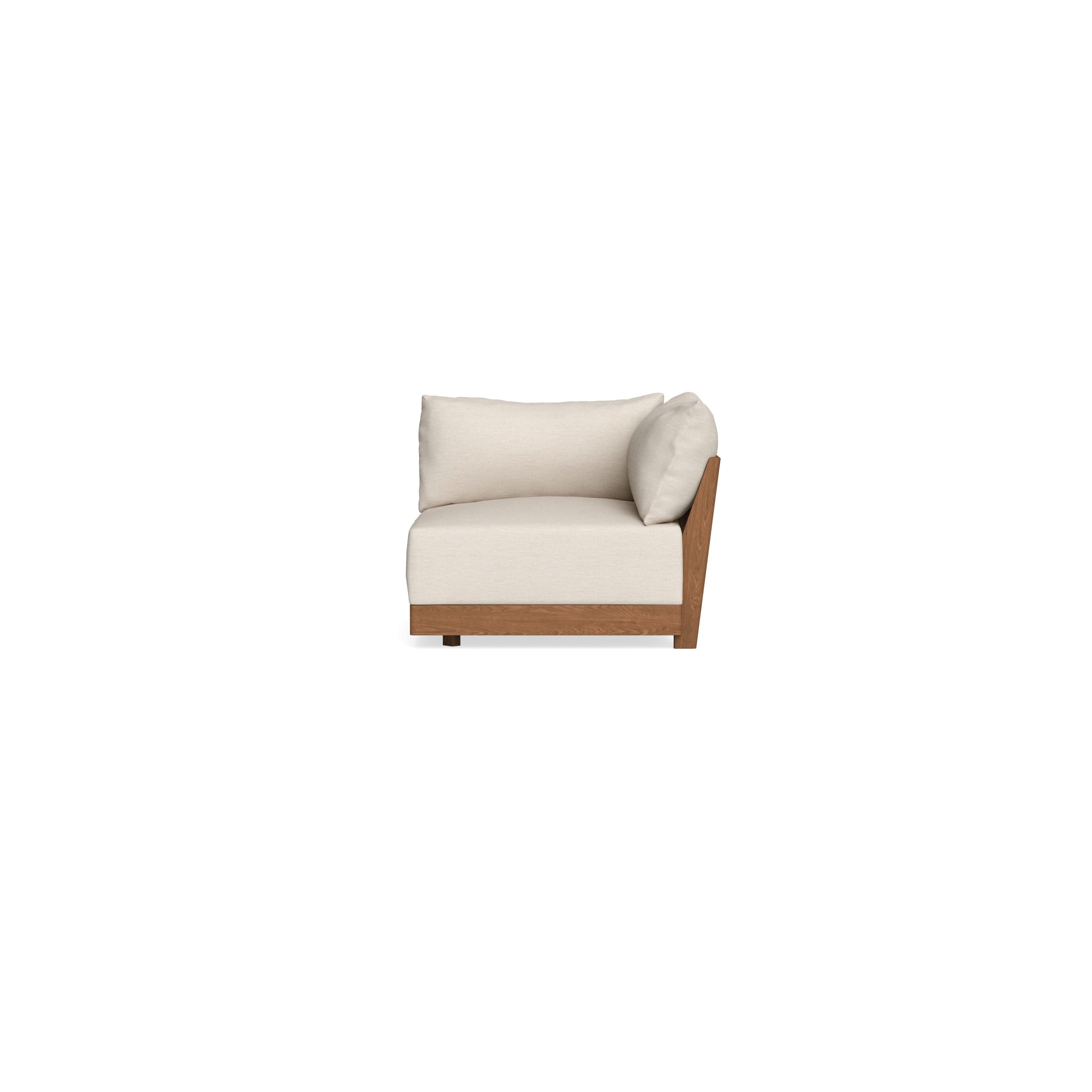 Modular Bondi Espresso Corner Chair in Seashell | Classic Blend
