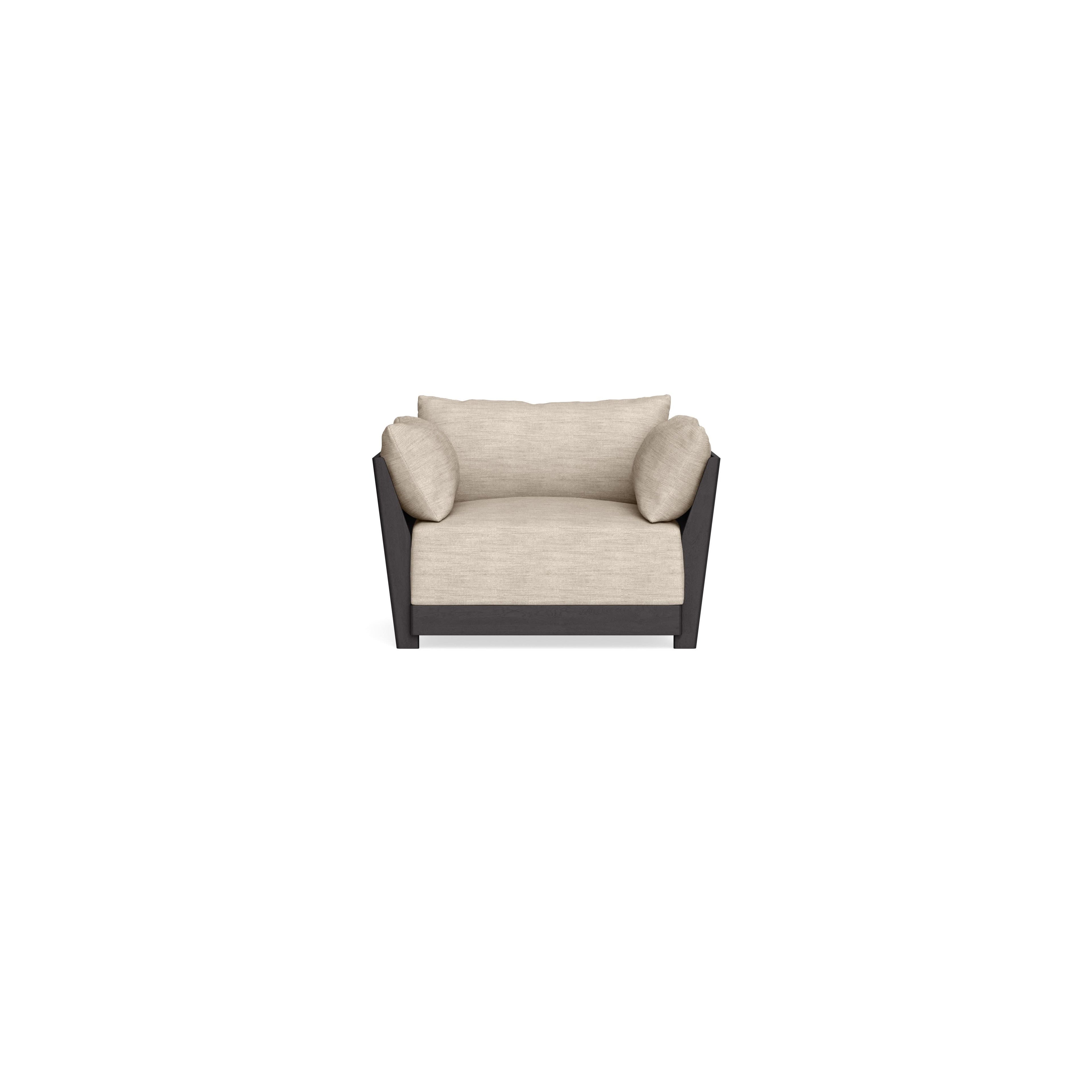 Modular Bondi Black Armchair in Wheat | Memory Foam Blend