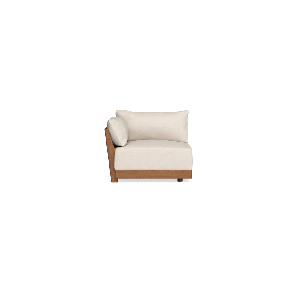 Modular Bondi Espresso End Chair in Seashell | Memory Foam Blend