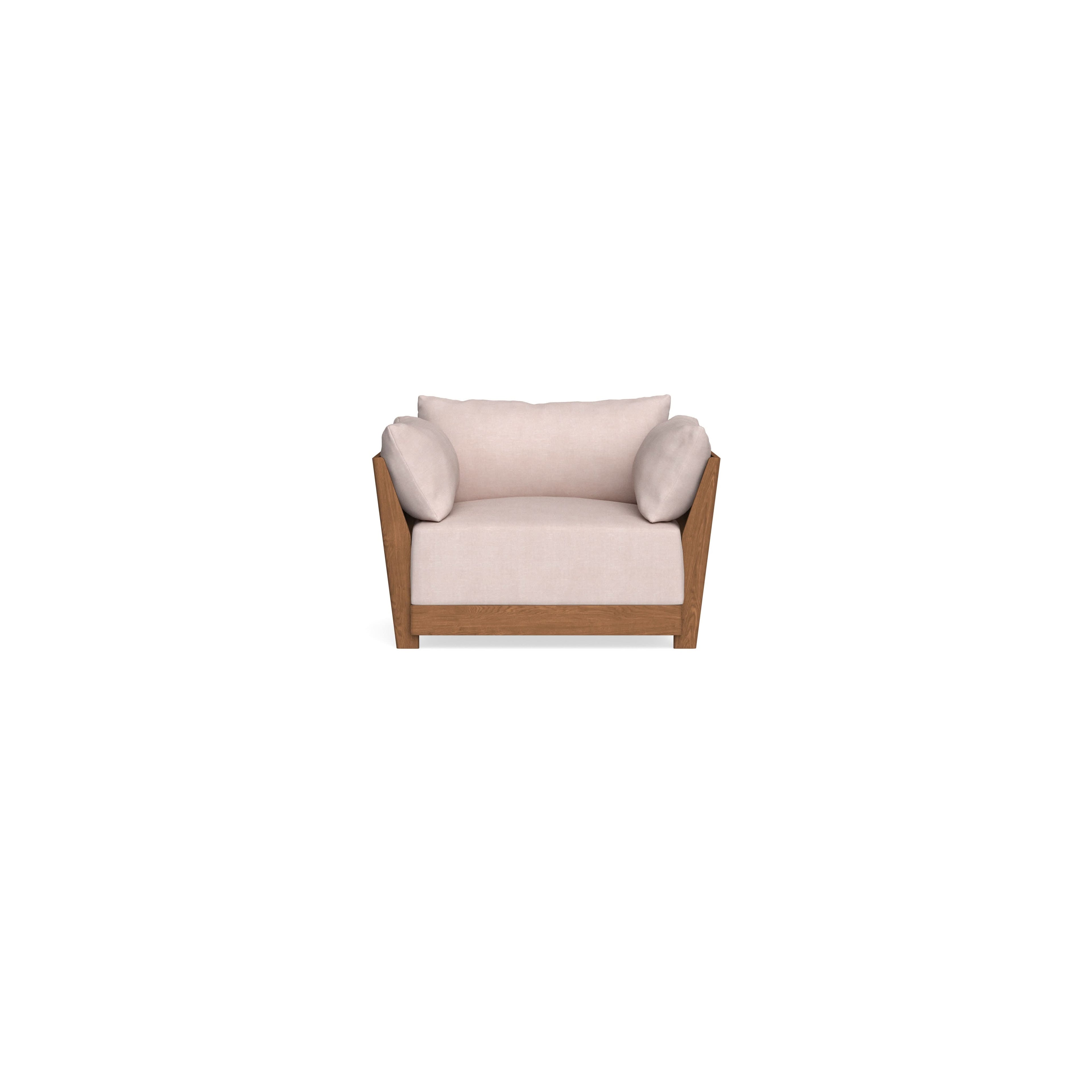 Modular Bondi Espresso Armchair in Blush | Memory Foam Blend