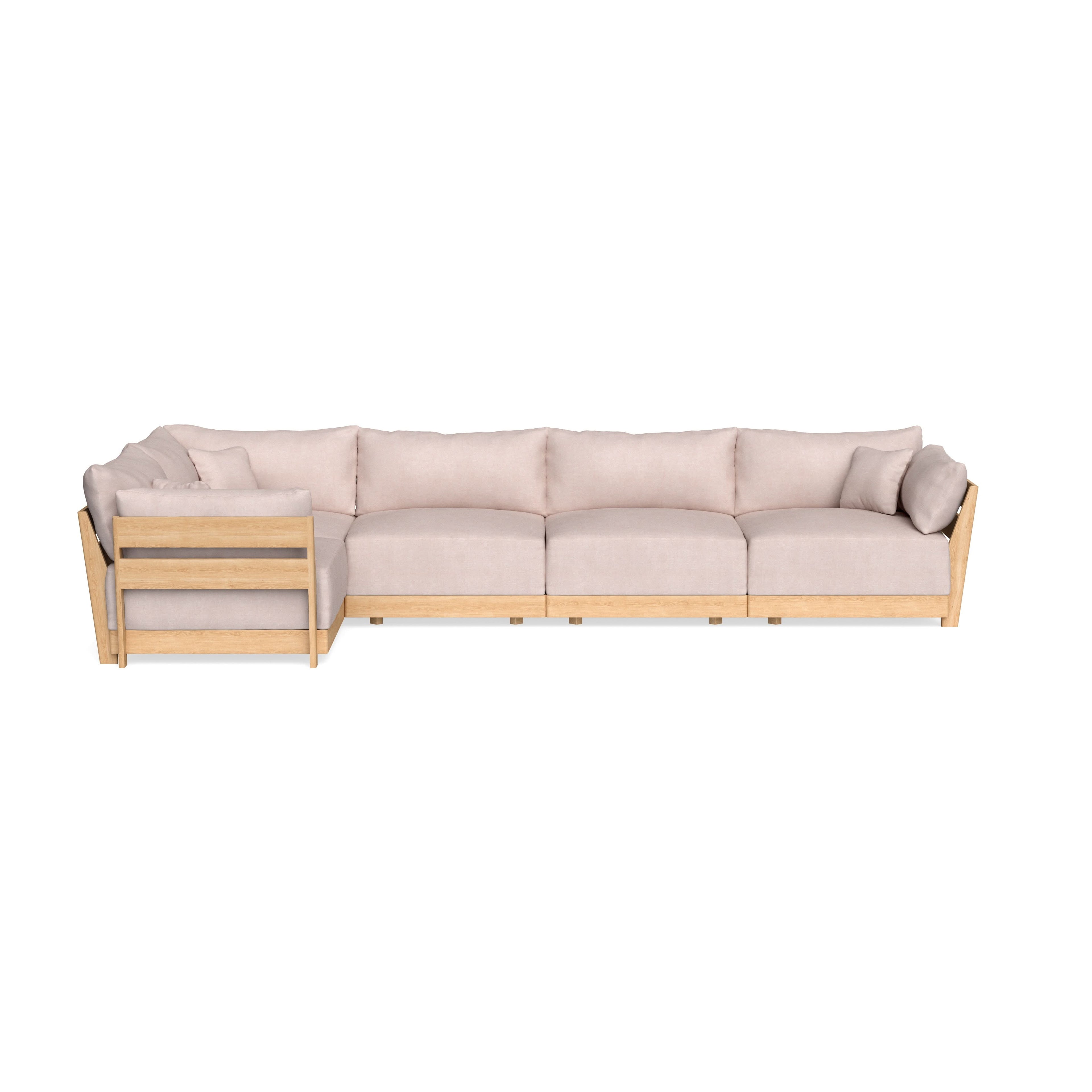 Slipcover Only - Modular Bondi 5-Seater L-Sectional in Blush