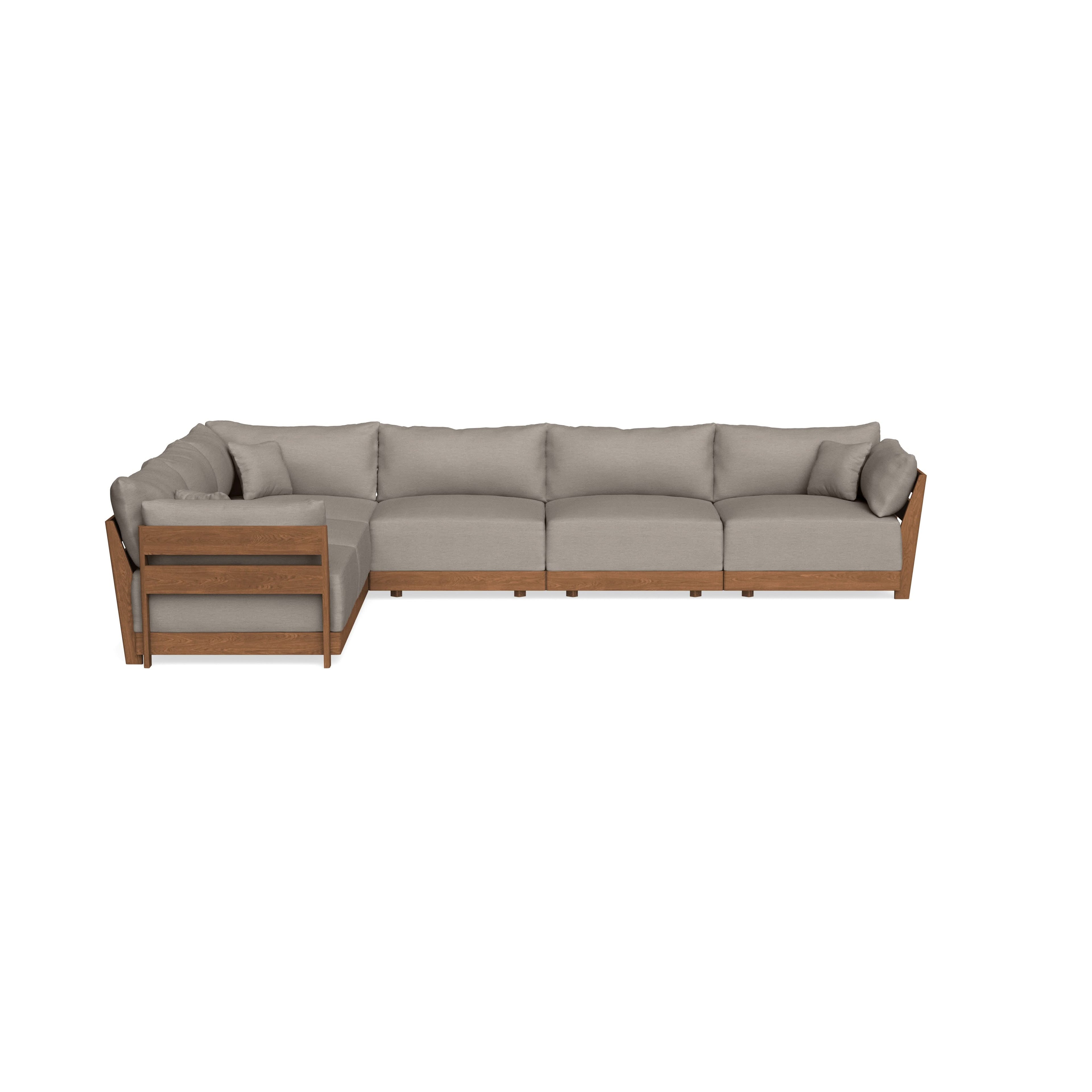 Modular Bondi Espresso 6-Seater Corner Sectional in Cinder Gray | Classic Blend
