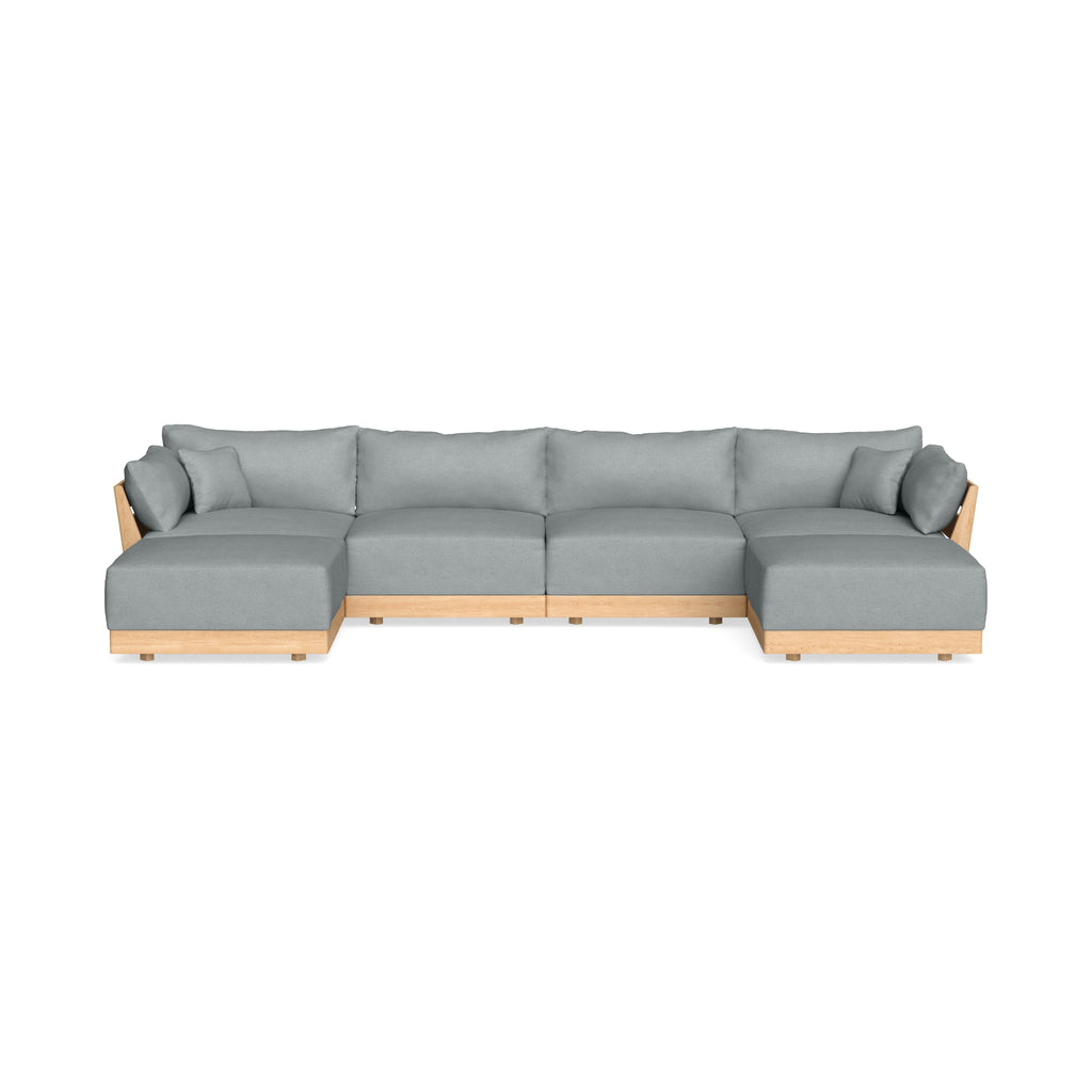 Slipcover Only - Modular Bondi 4-Seater U-Sectional in Light Steel