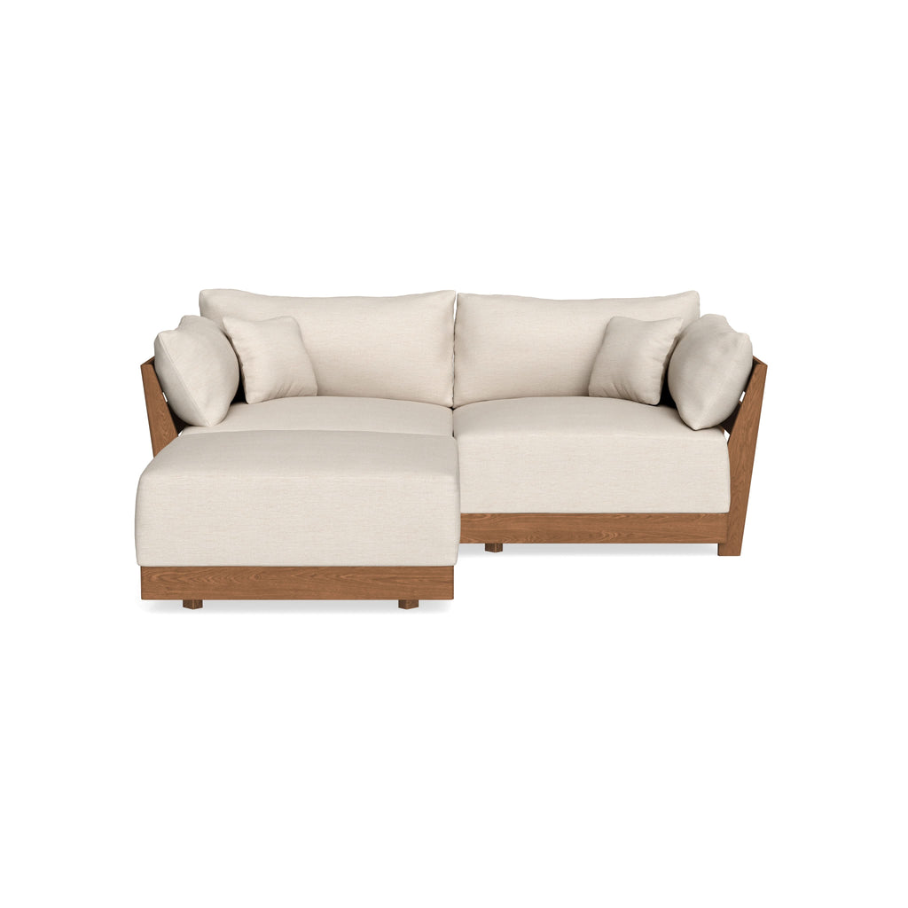 Modular Bondi Espresso 2-Seater Sectional in Seashell | Classic Blend