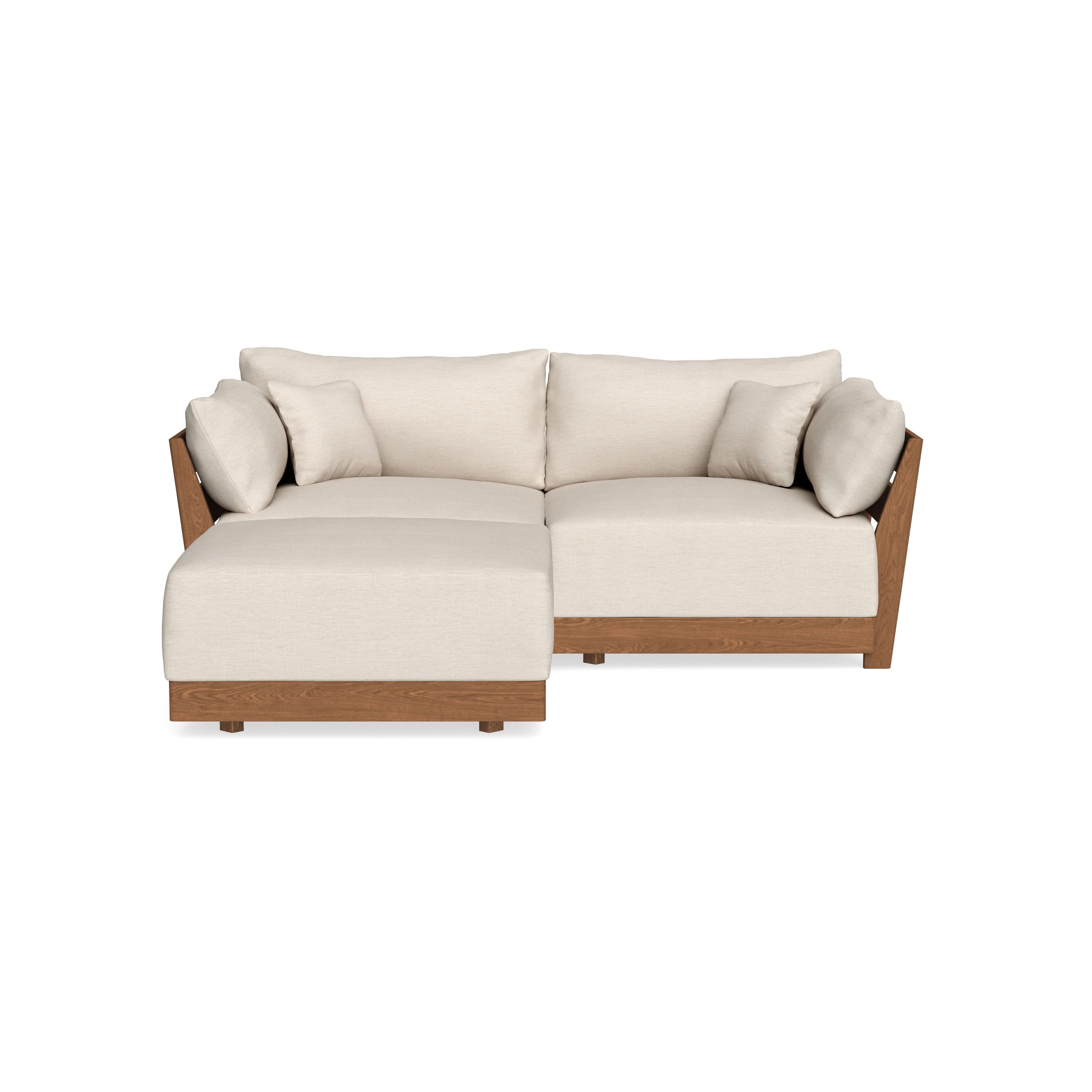 Modular Bondi Espresso 2-Seater Sectional in Seashell | Classic Blend