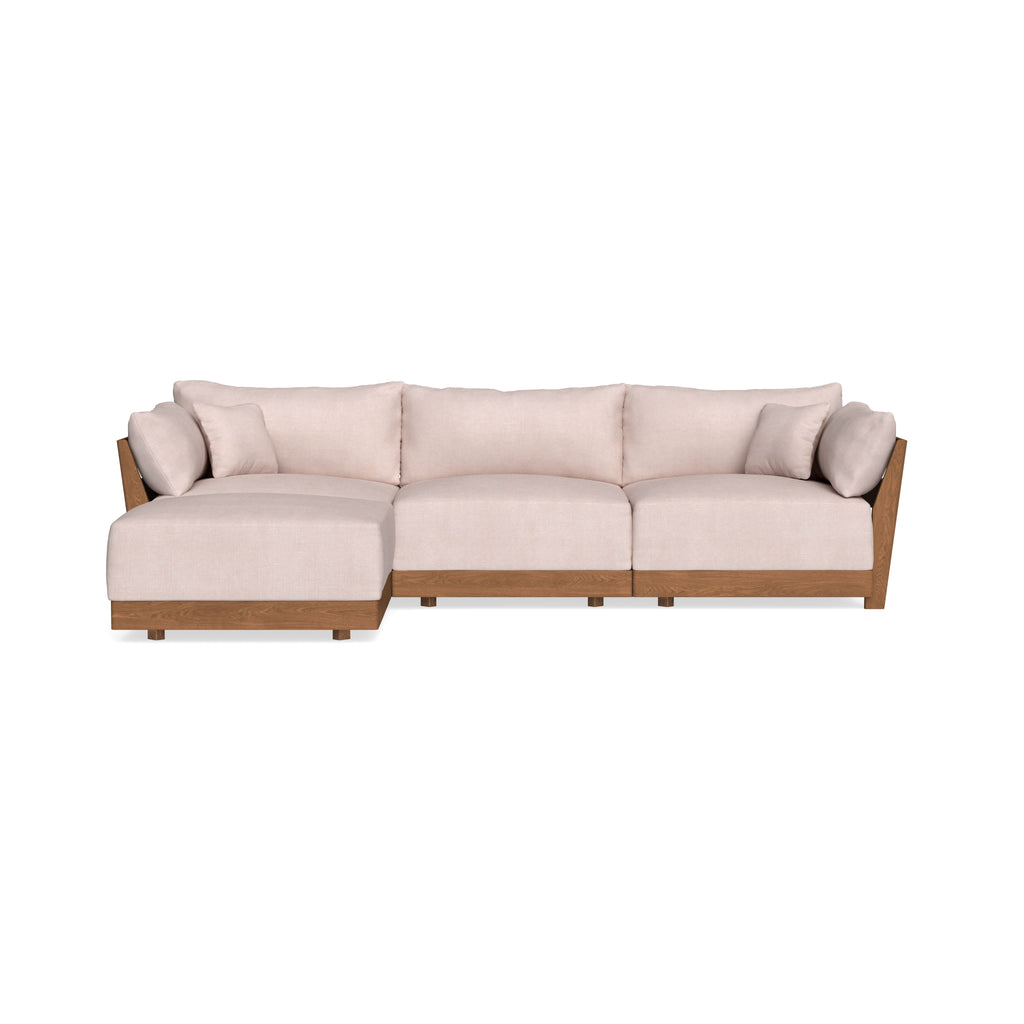 Modular Bondi Espresso 3-Seater Sectional in Blush | Classic Blend