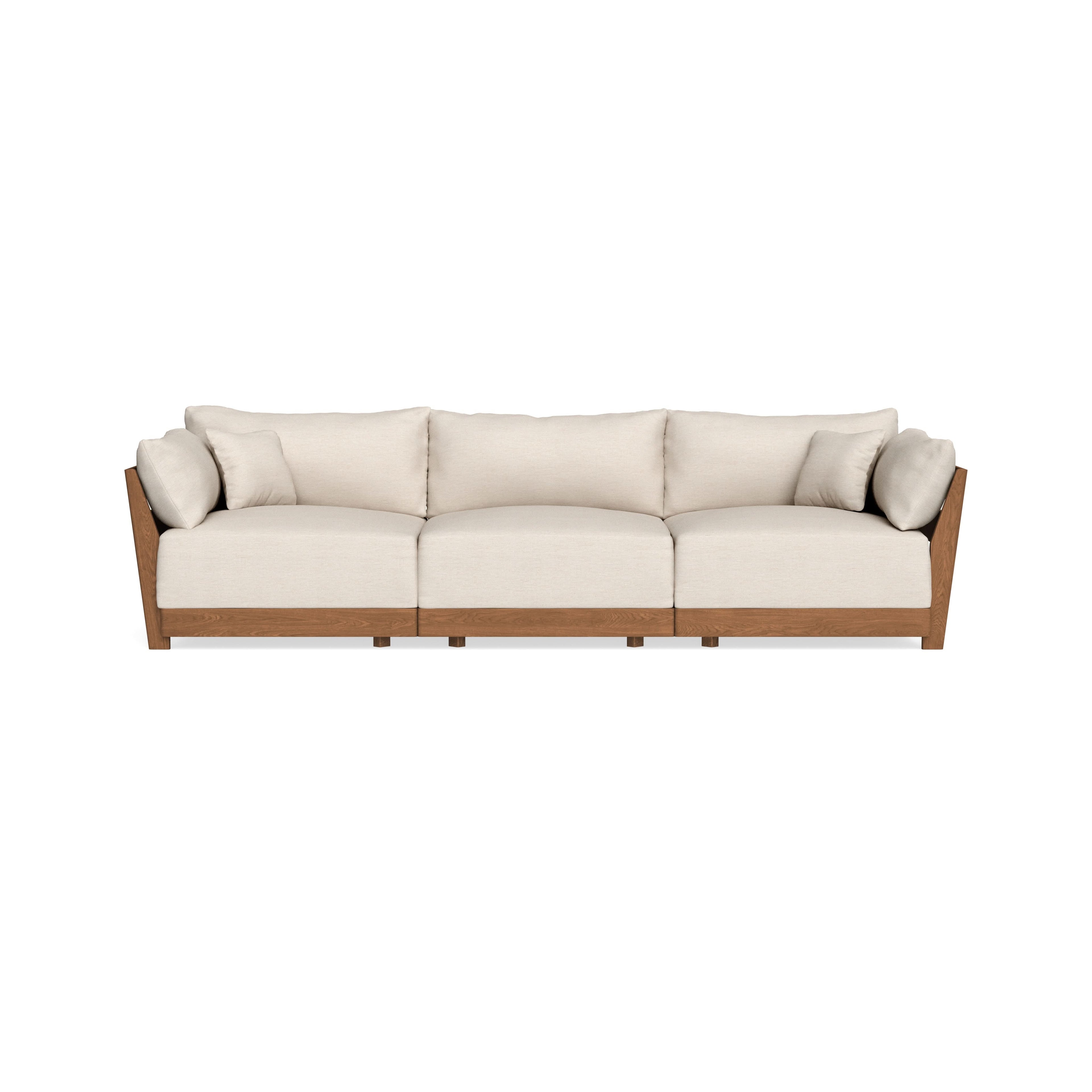 Modular Bondi Espresso 3-Seater Sofa in Seashell | Classic Blend