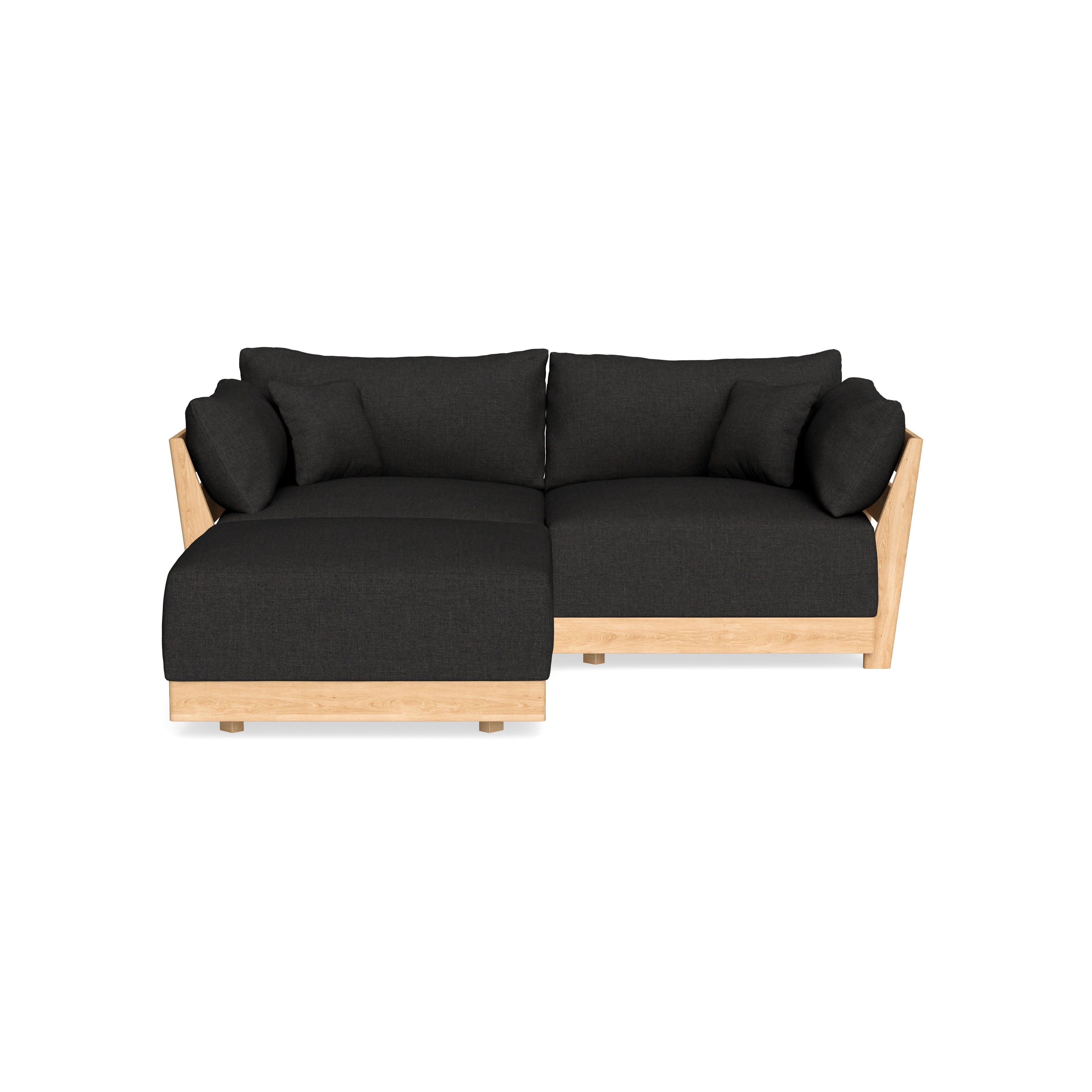 Modular Bondi Latte 2-Seater Sectional in Peppercorn | Classic Blend