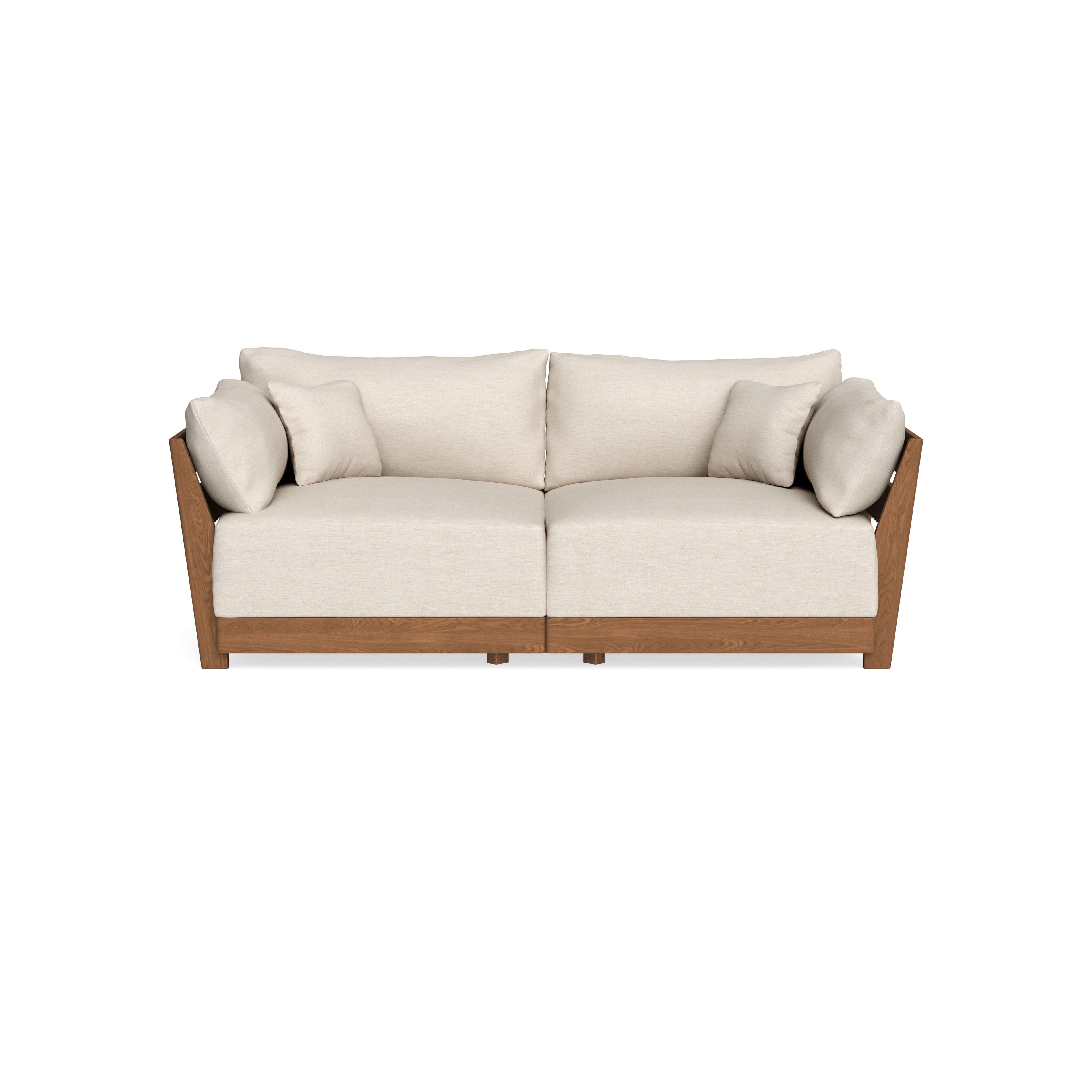 Modular Bondi Espresso 2-Seater Sofa in Seashell | Memory Foam Blend