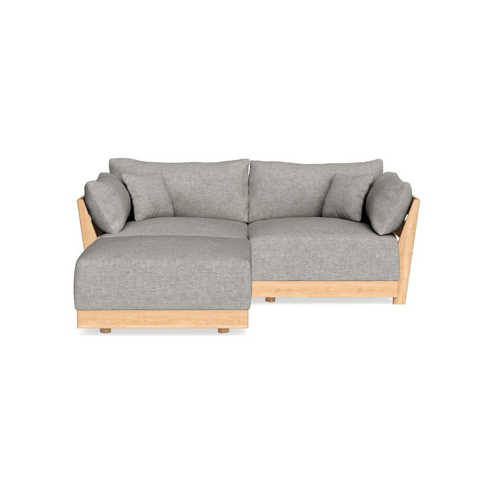 Modular Bondi Latte 2-Seater Sectional in Fog | Classic Blend