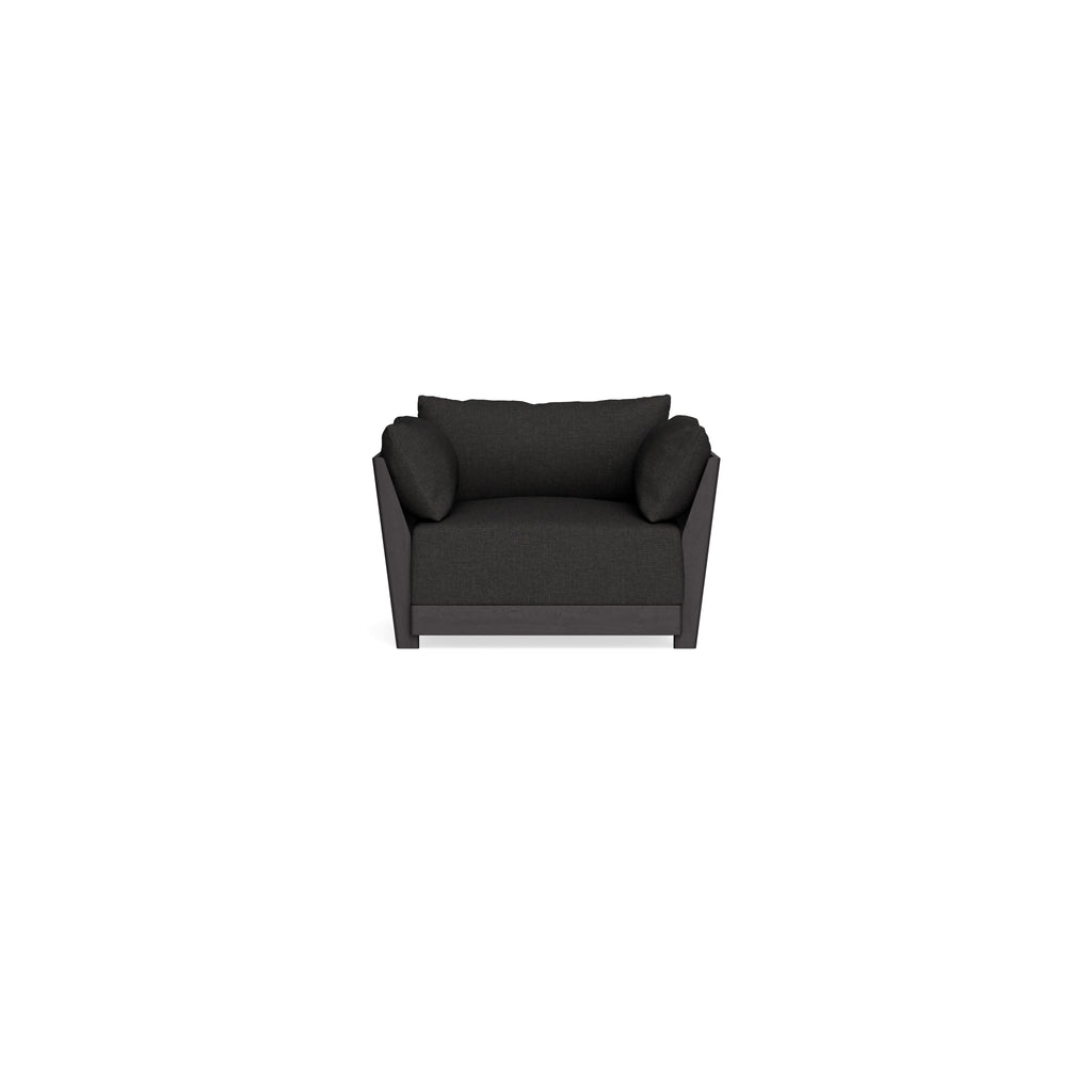 Modular Bondi Black Armchair in Peppercorn | Memory Foam Blend