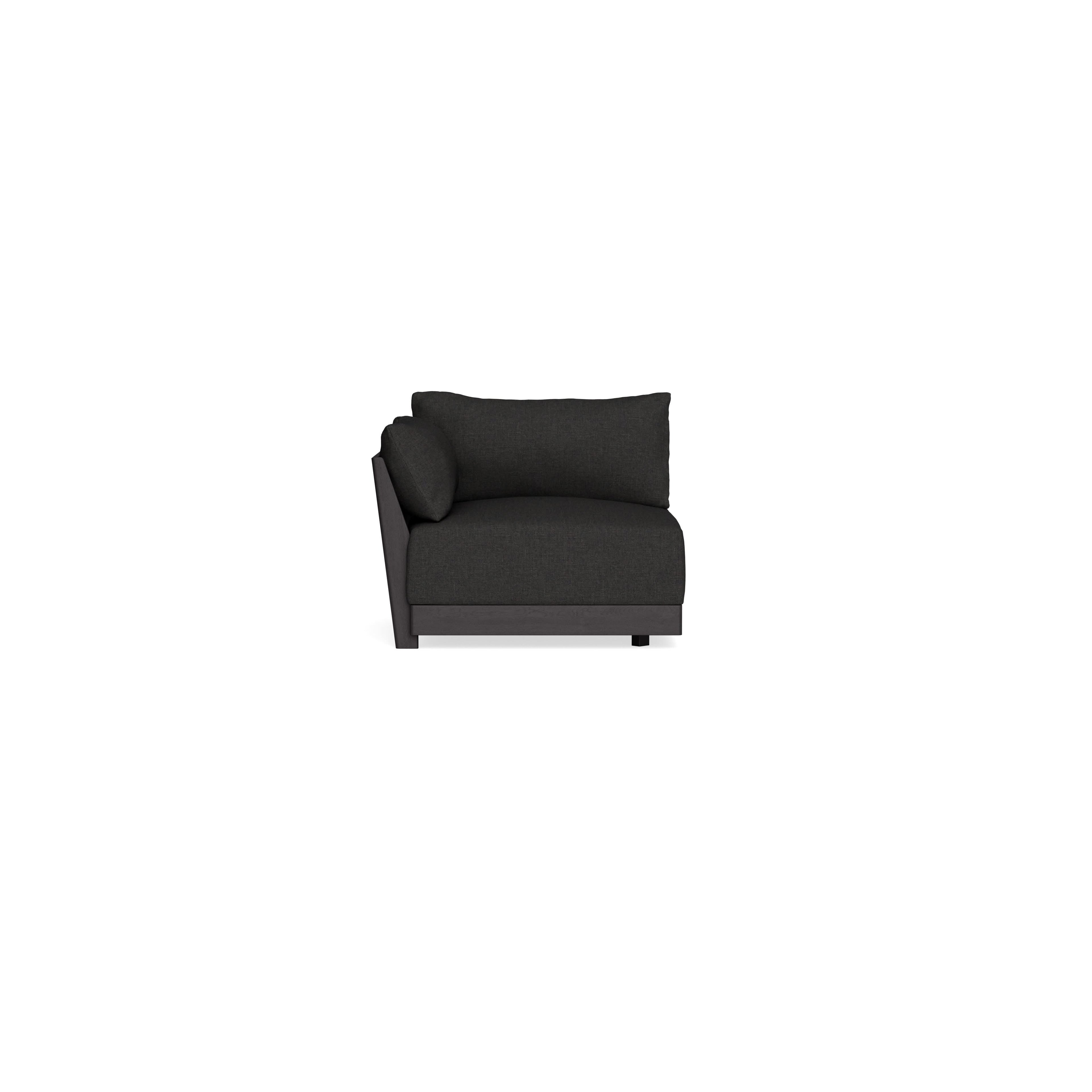 Modular Bondi Black End Chair in Peppercorn | Classic Blend