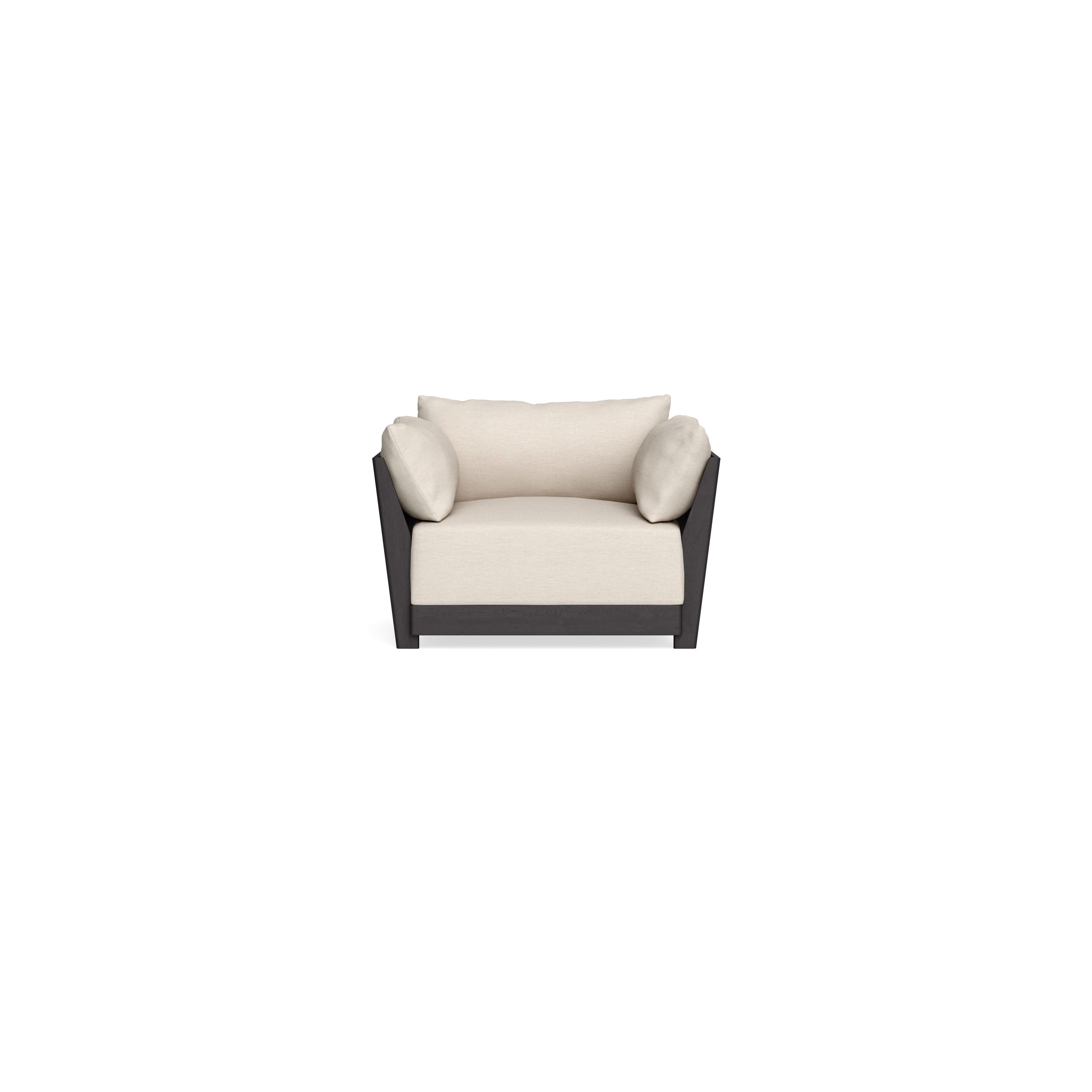 Modular Bondi Black Armchair in Seashell | Memory Foam Blend