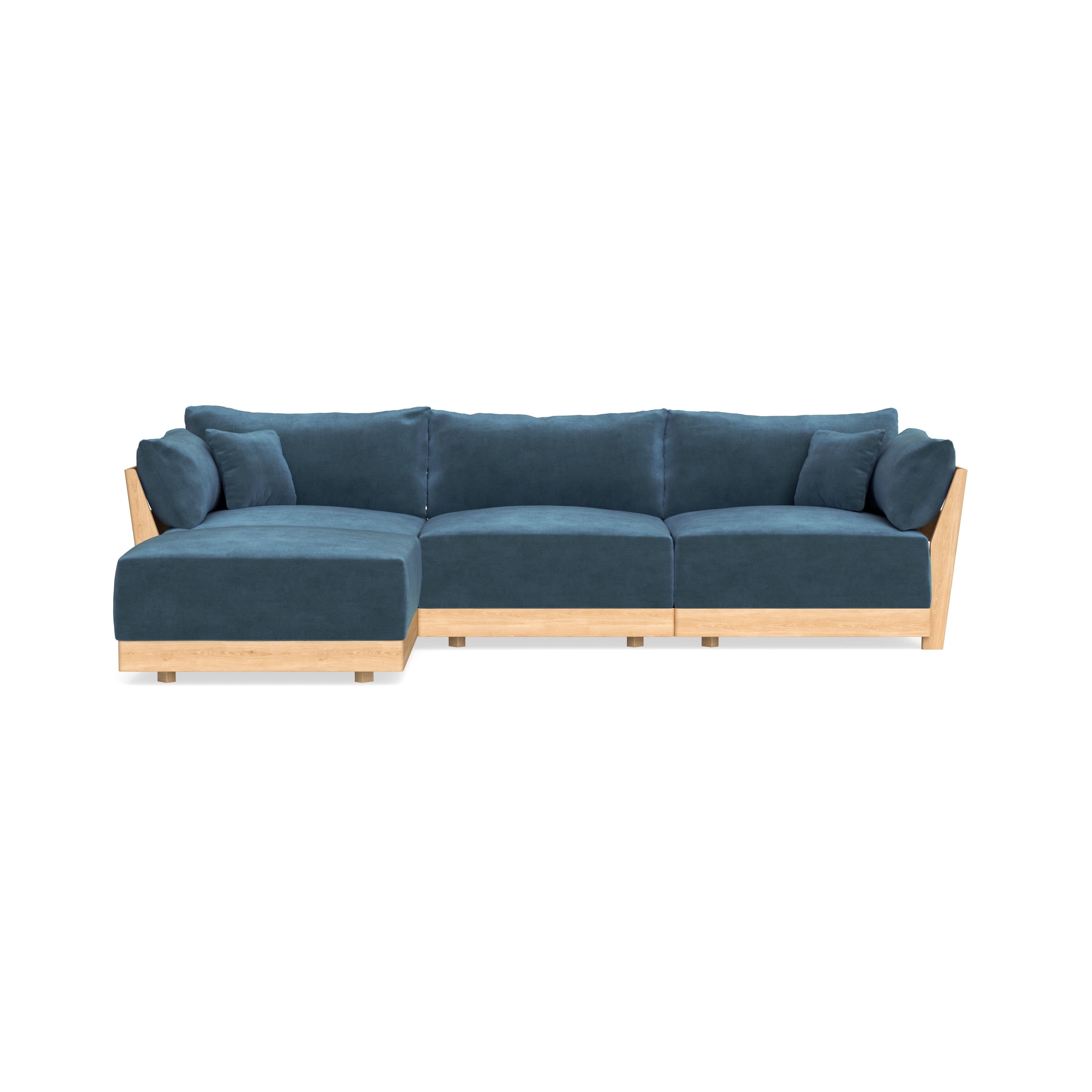 Slipcover Only - Modular Bondi 3-Seater Sectional in Oxford Blue