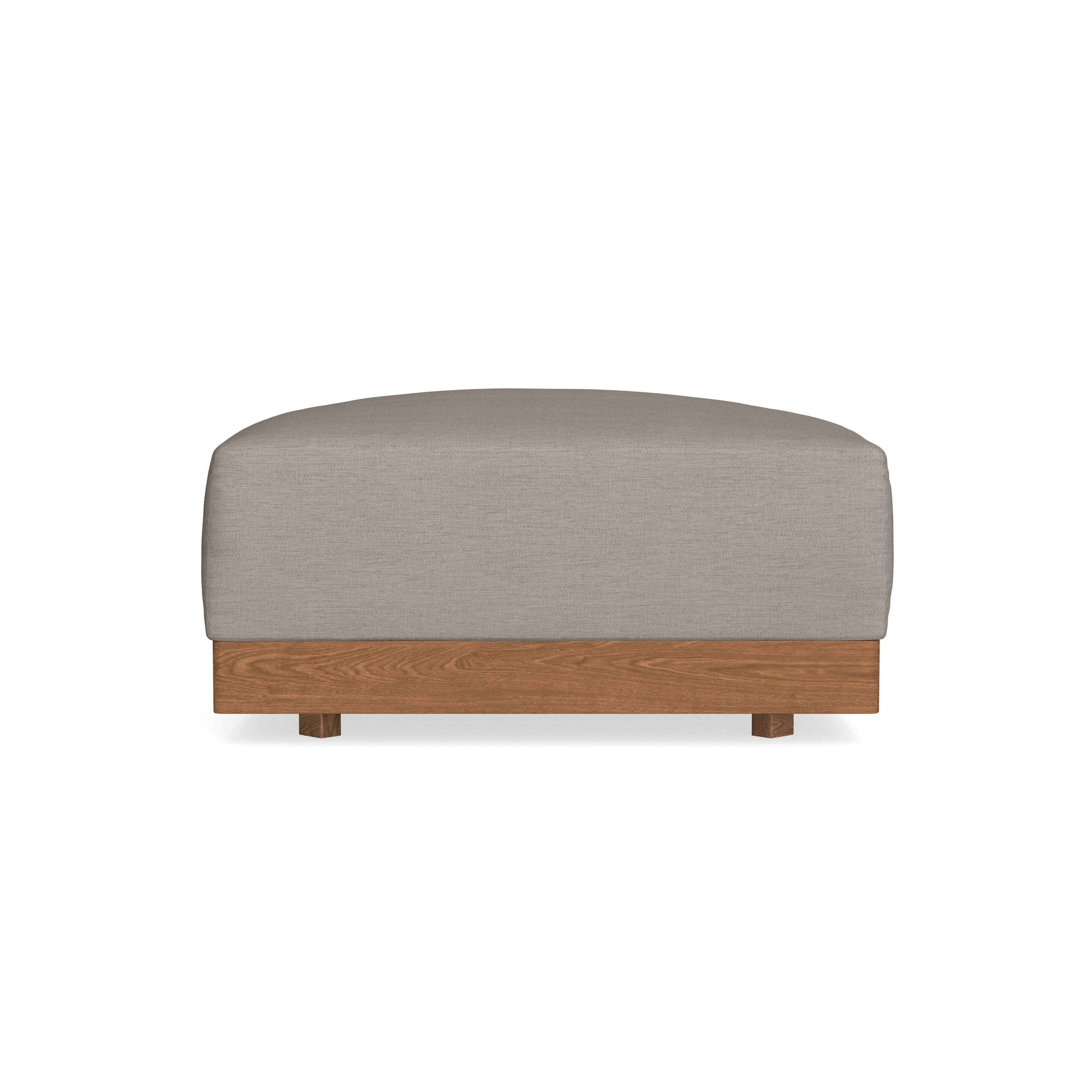 Modular Bondi Espresso Ottoman in Cinder Gray | Memory Foam Blend