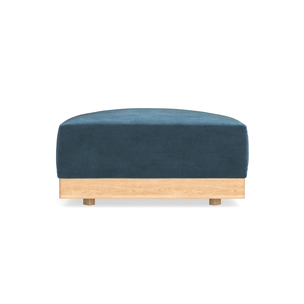 Modular Bondi Latte Ottoman in Oxford Blue | Classic Blend