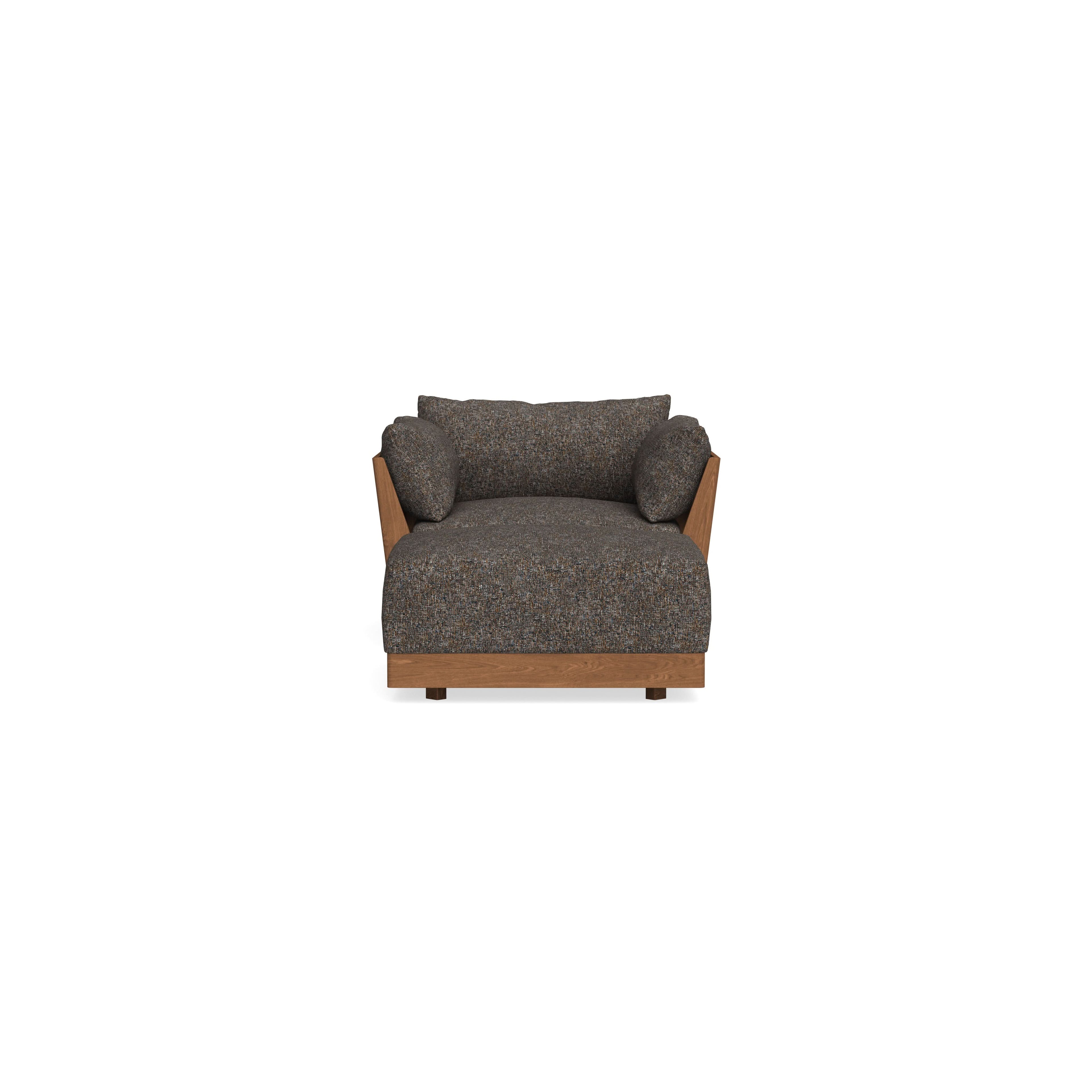 Modular Bondi Espresso Armchair + Ottoman in Eclipse | Memory Foam Blend