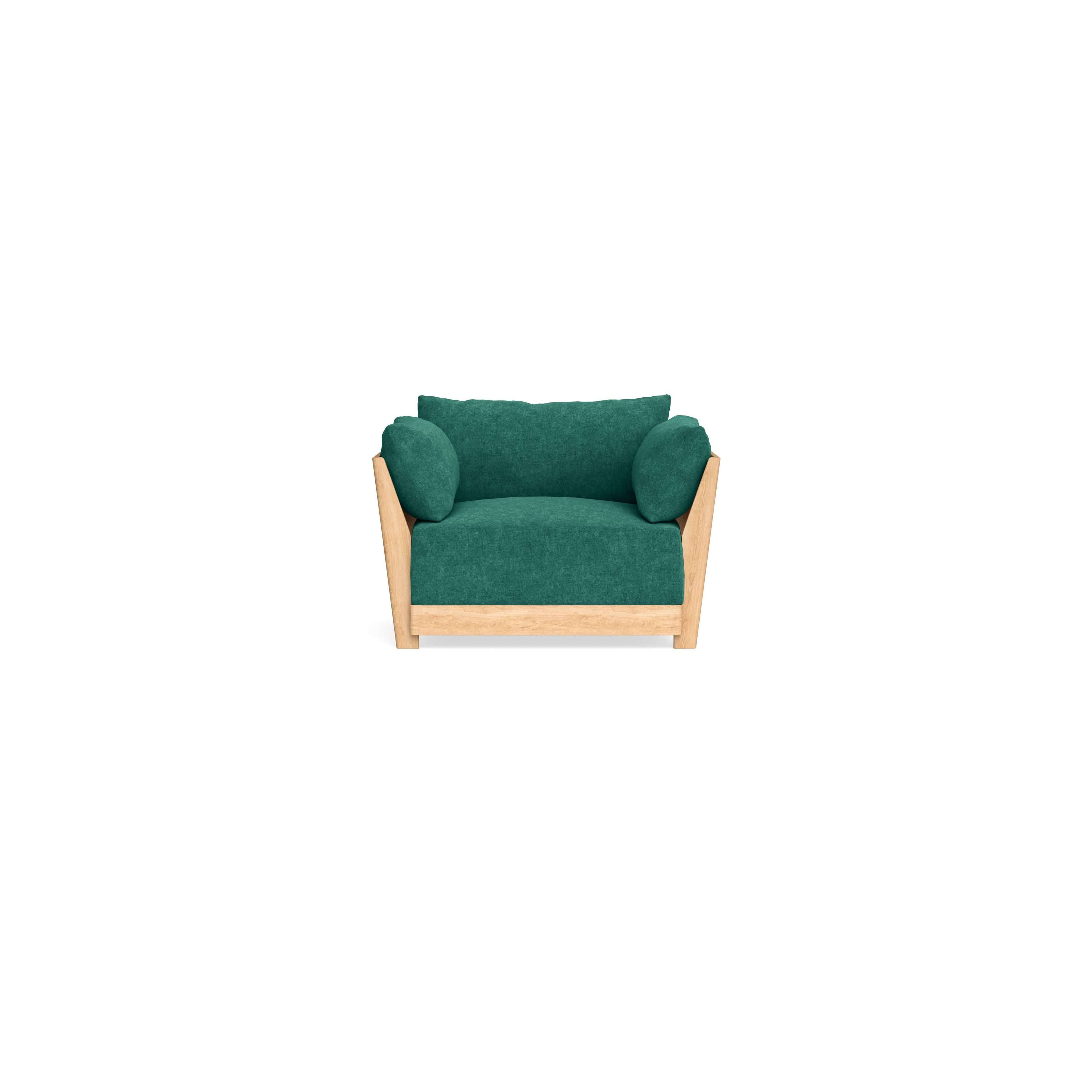 Modular Bondi Latte Armchair in Jade Green | Memory Foam Blend