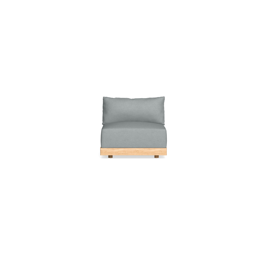 Modular Bondi Latte Armless Chair in Light Steel | Classic Blend