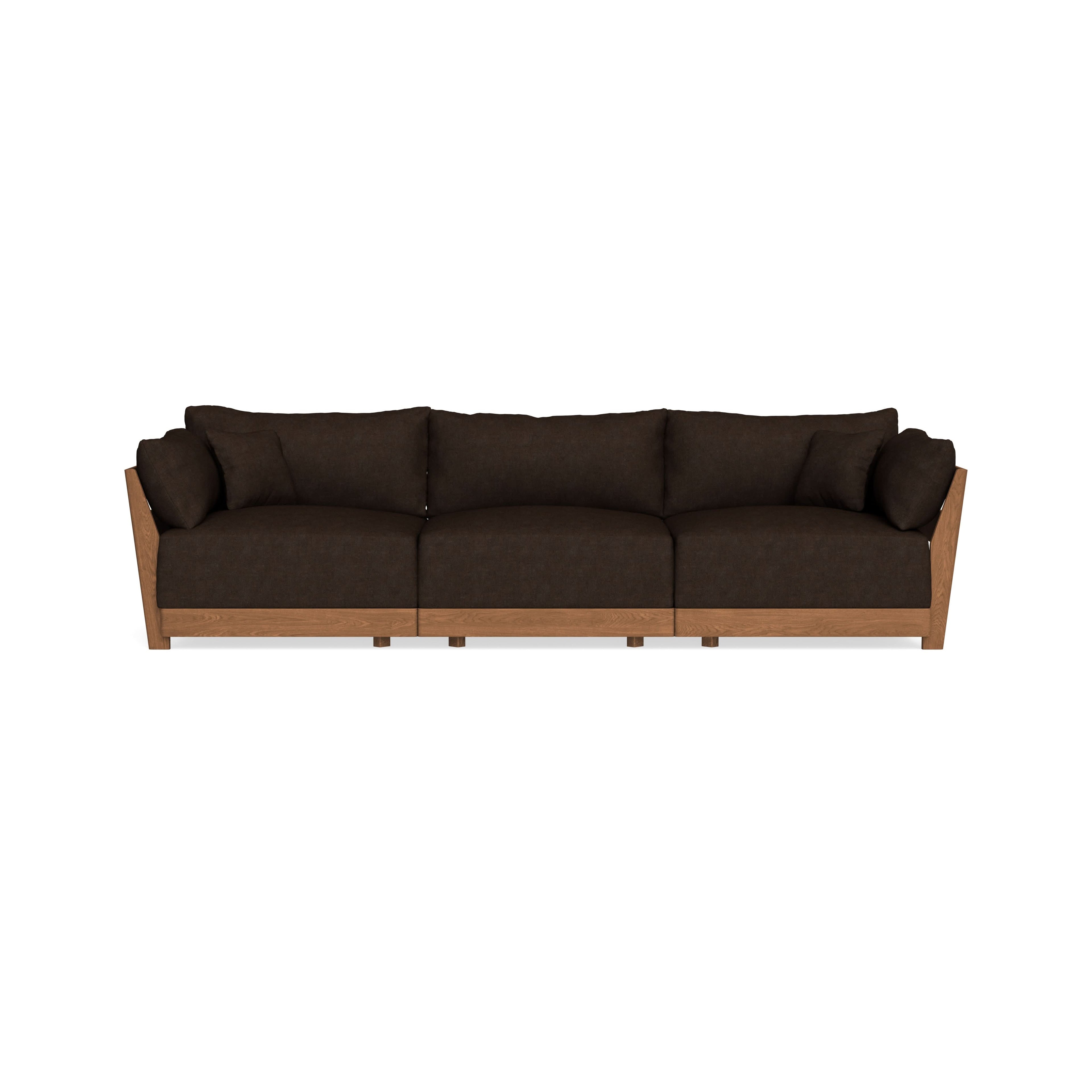 Modular Bondi Espresso 3-Seater Sofa in Espresso | Memory Foam Blend