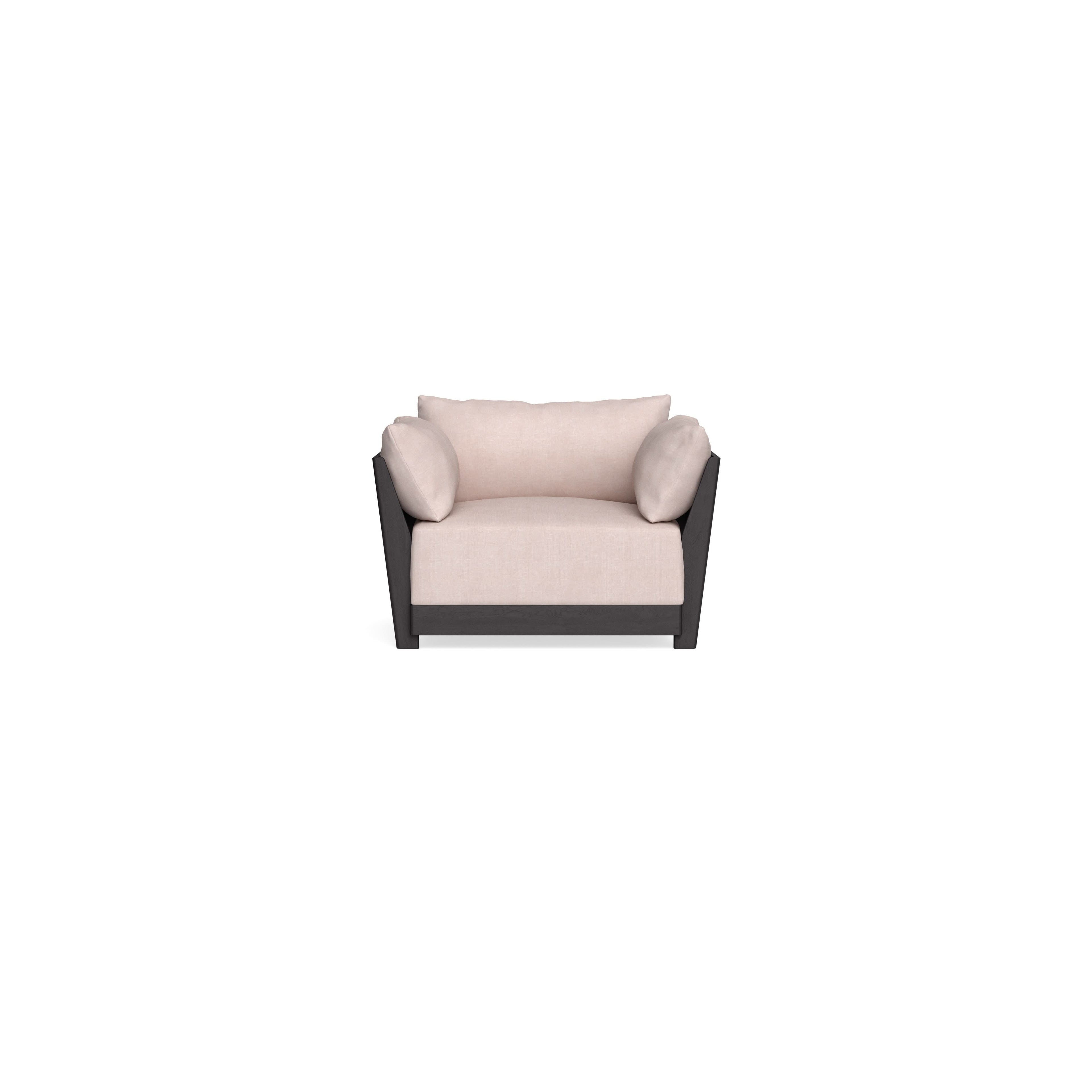 Modular Bondi Black Armchair in Blush | Classic Blend