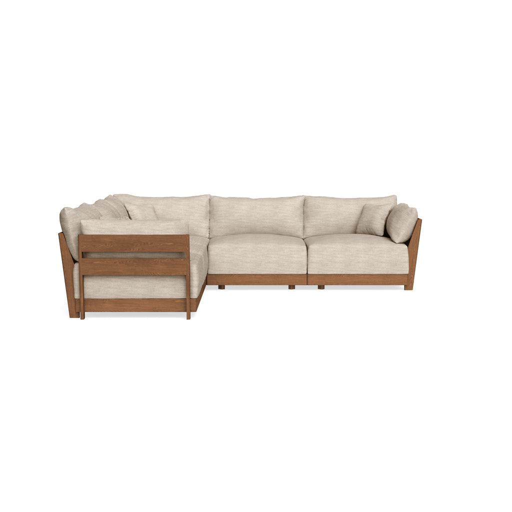 Modular Bondi Espresso 5-Seater Corner Sectional in Wheat | Classic Blend
