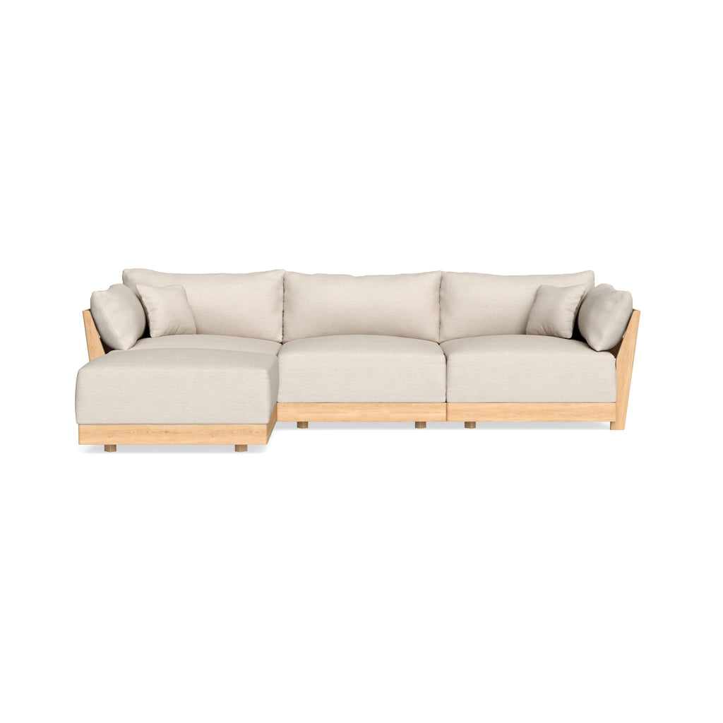 Modular Bondi Latte 3-Seater Sectional in Seashell | Classic Blend