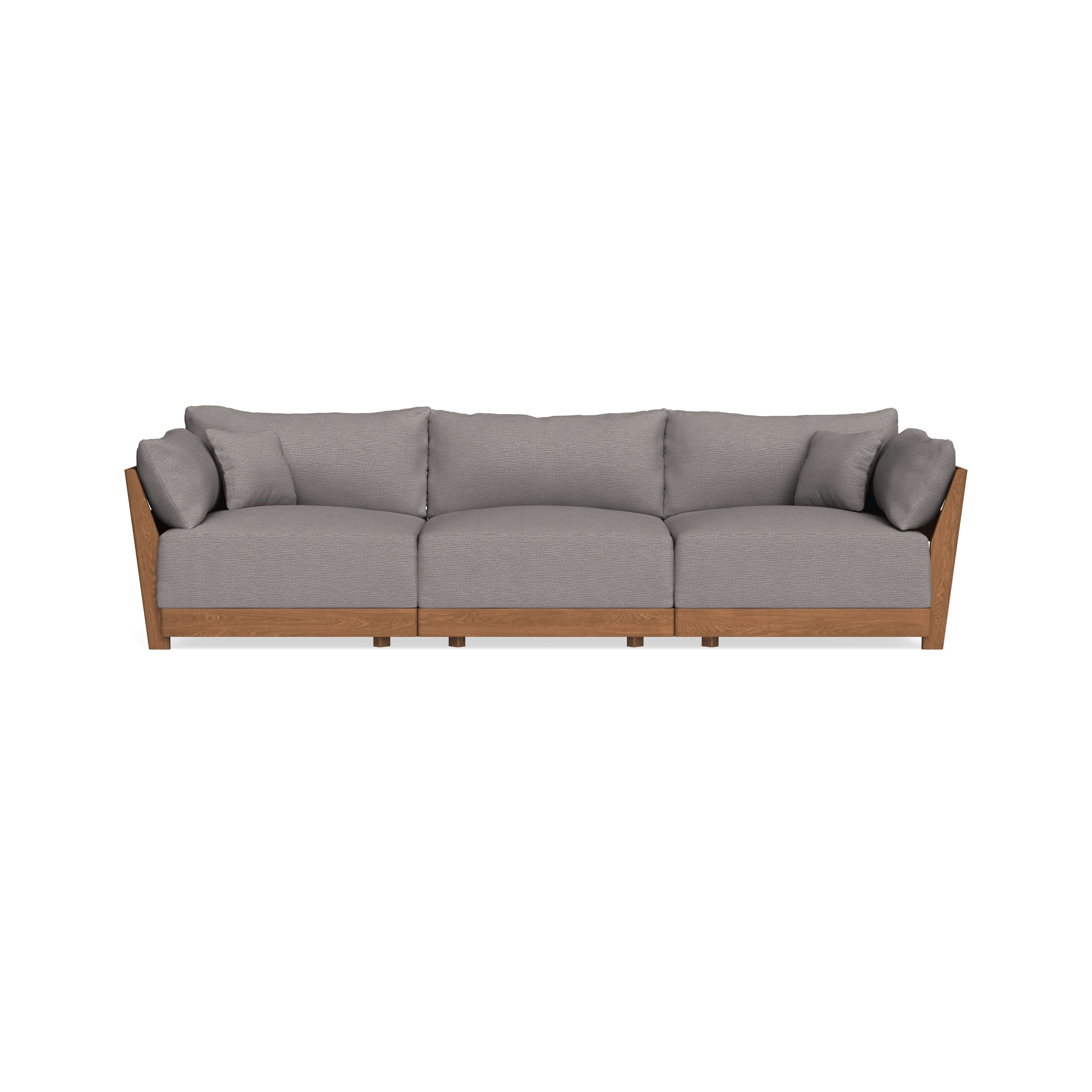 Modular Bondi Espresso 3-Seater Sofa in Cement | Classic Blend