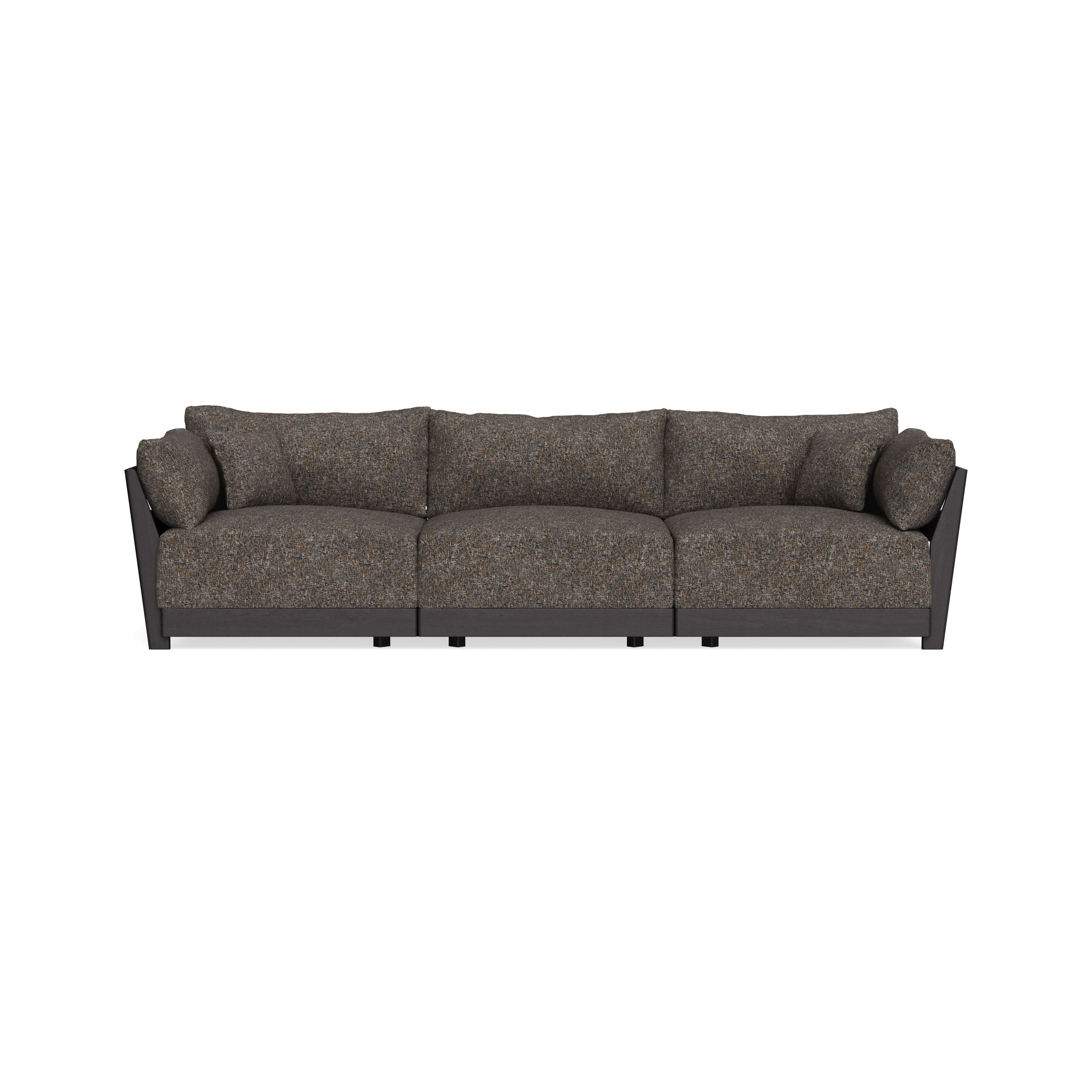 Modular Bondi Black 3-Seater Sofa in Eclipse | Memory Foam Blend