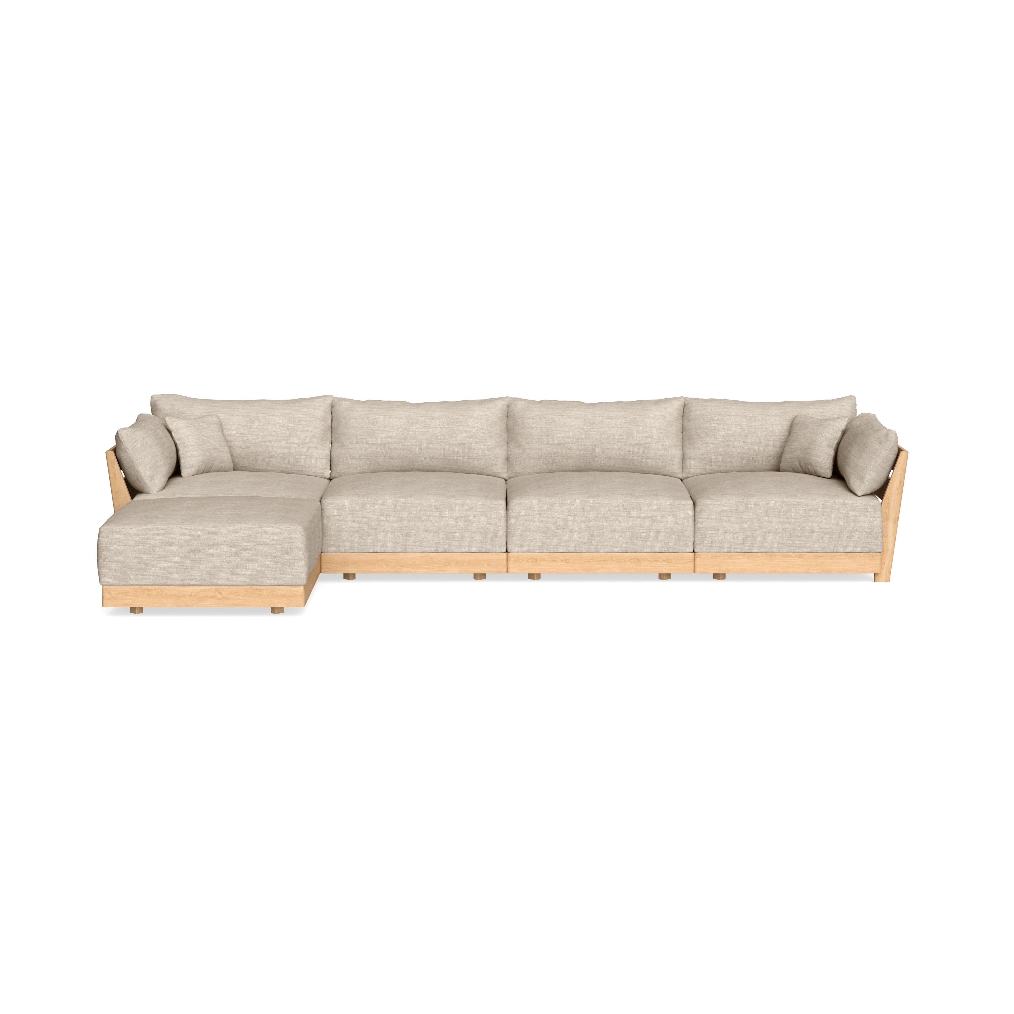 Slipcover Only - Modular Bondi 4-Seater Sectional in Wheat