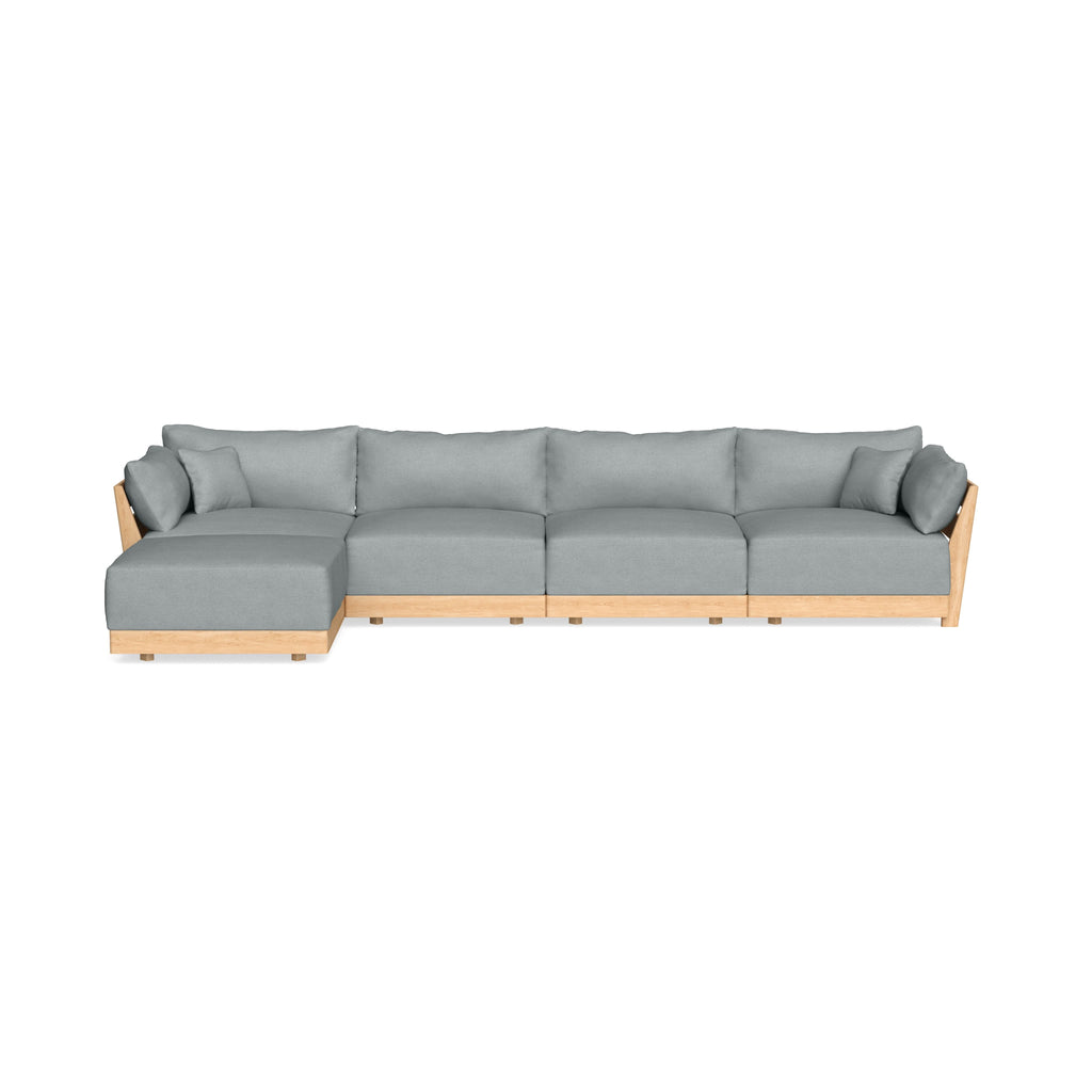 Slipcover Only - Modular Bondi 4-Seater Sectional in Light Steel