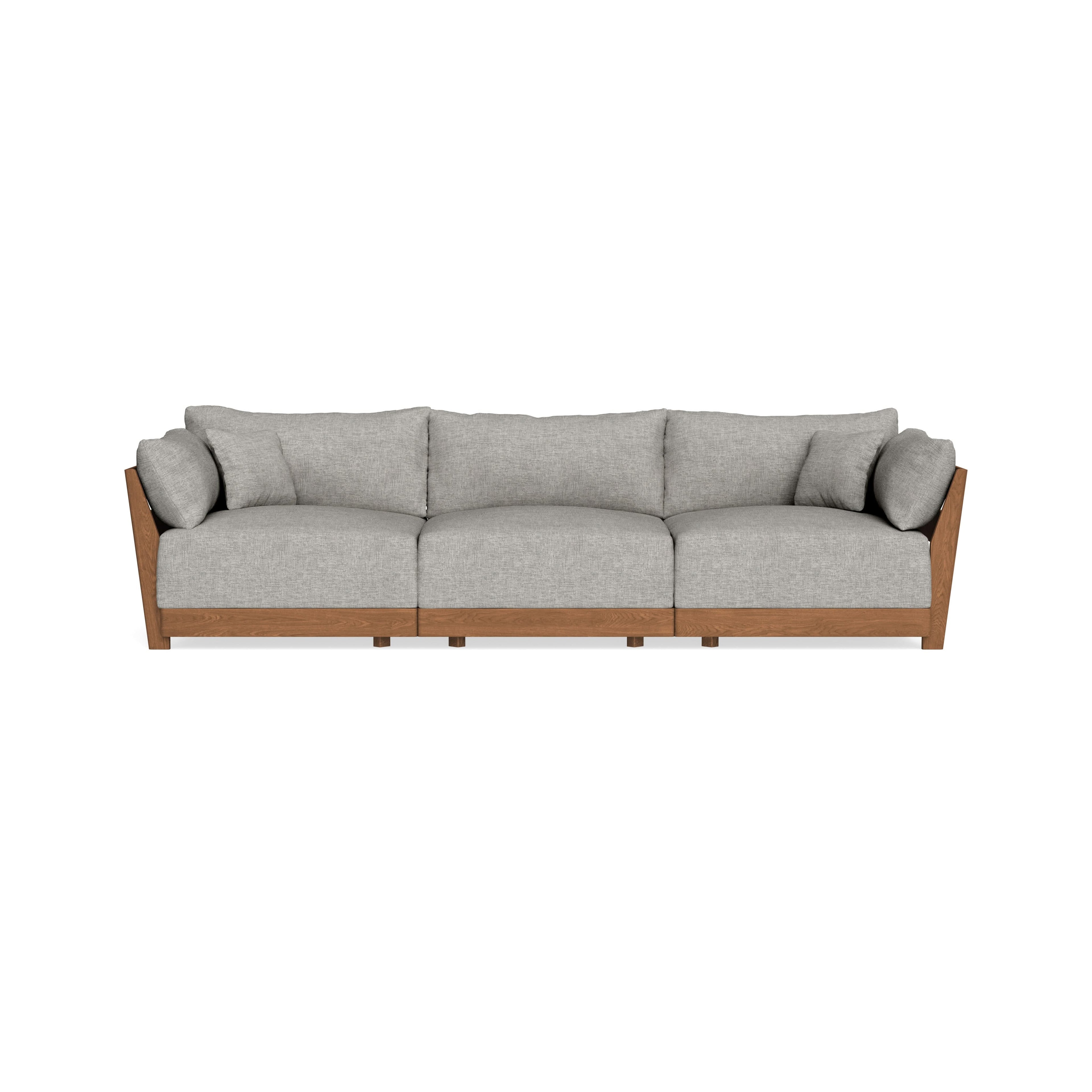 Modular Bondi Espresso 3-Seater Sofa in Fog | Classic Blend