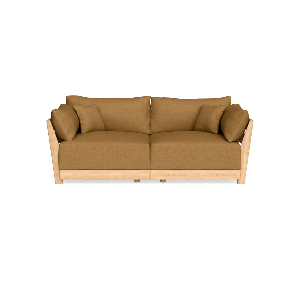 Modular Bondi Latte 2-Seater Sofa in Dijon | Memory Foam Blend