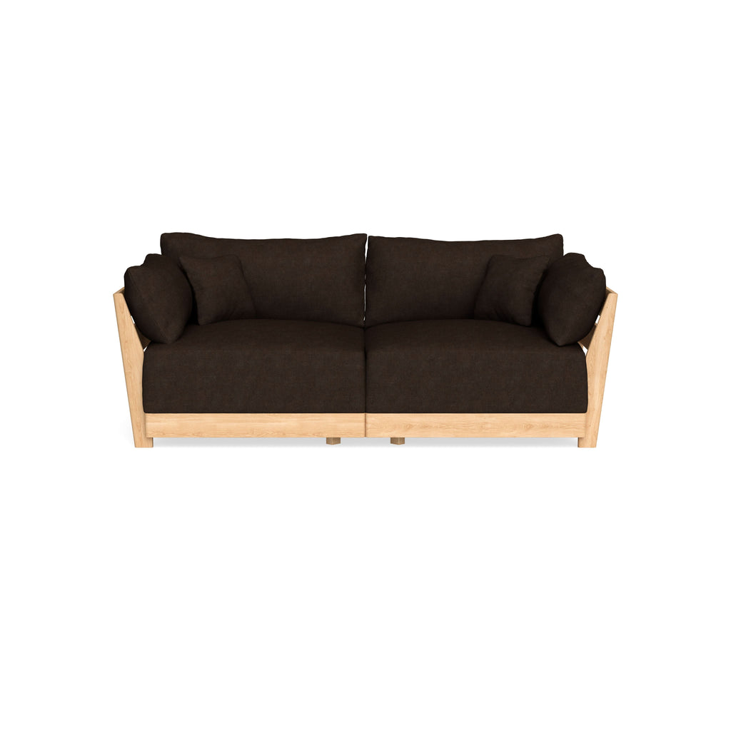 Modular Bondi Latte 2-Seater Sofa in Espresso | Memory Foam Blend