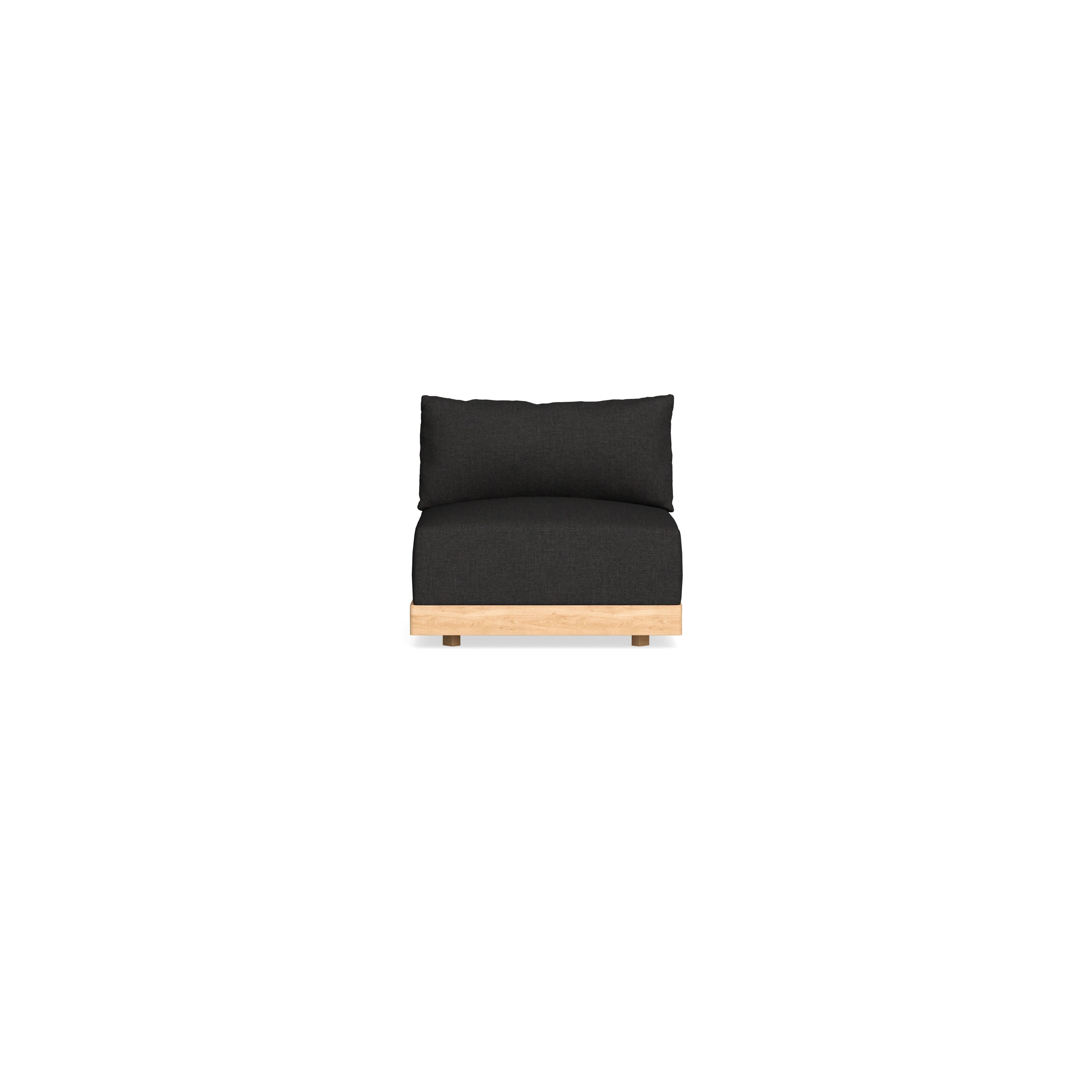 Modular Bondi Latte Armless Chair in Peppercorn | Classic Blend