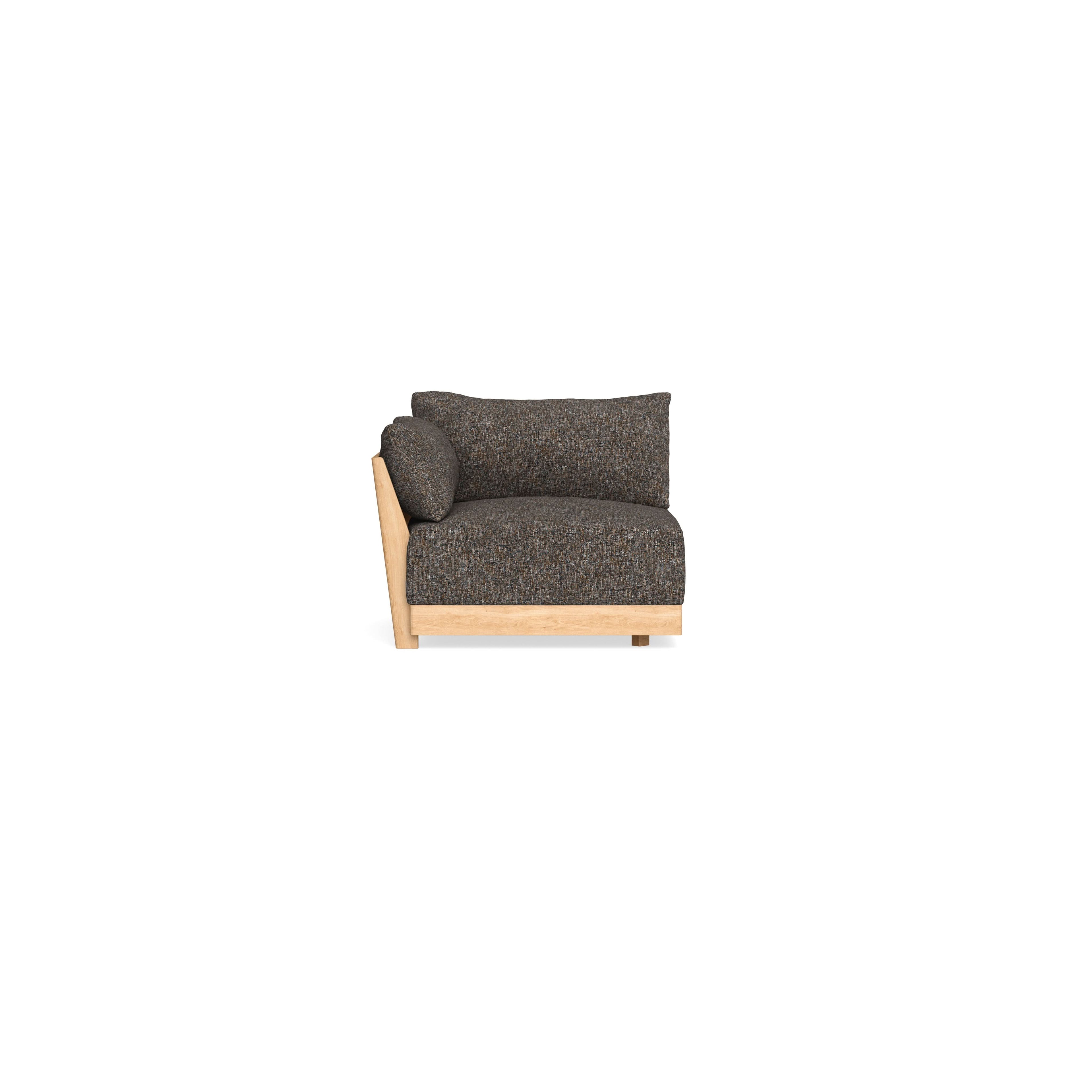 Modular Bondi Latte End Chair in Eclipse | Memory Foam Blend